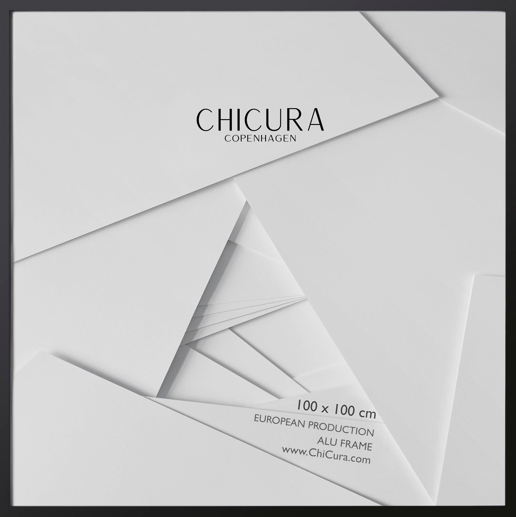 ChiCura Living, Art & Frames Alu Ramme 100x100cm - Sort - Akrylglas Frames / Alu Premium Black
