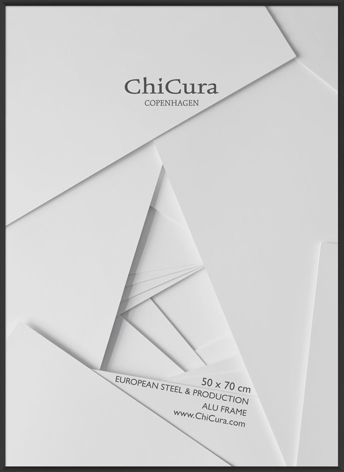 ChiCura Living, Art & Frames Alu Ramme 50x70cm - Sort - Glas Frames / Alu Premium Black