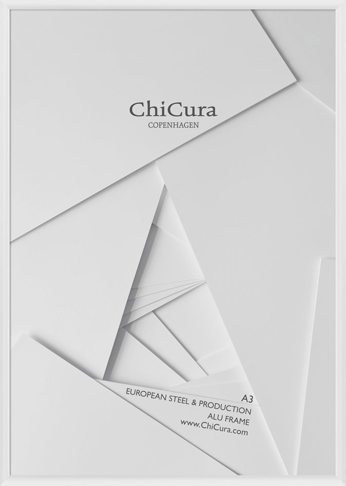 ChiCura Living, Art & Frames Alu Ramme A3 - Hvid - Glas Frames / Alu White