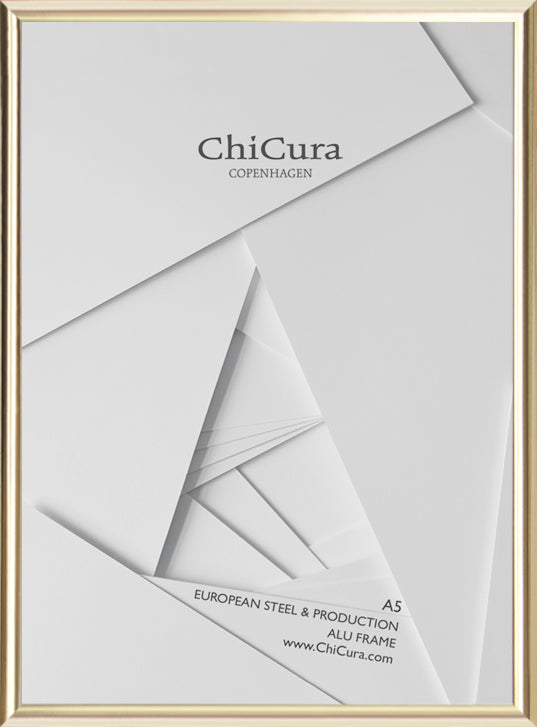 ChiCura Living, Art & Frames Alu Ramme A5 - Guld - Glas Frames / Alu Premium Golden