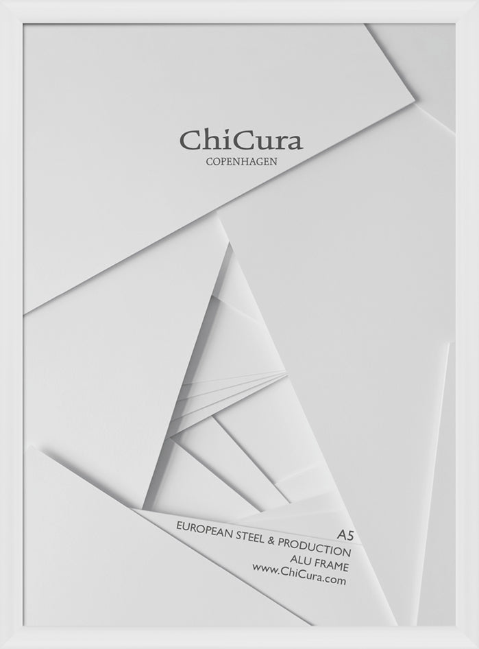 ChiCura Living, Art & Frames Alu Ramme A5 - Hvid - Glas Frames / Alu White