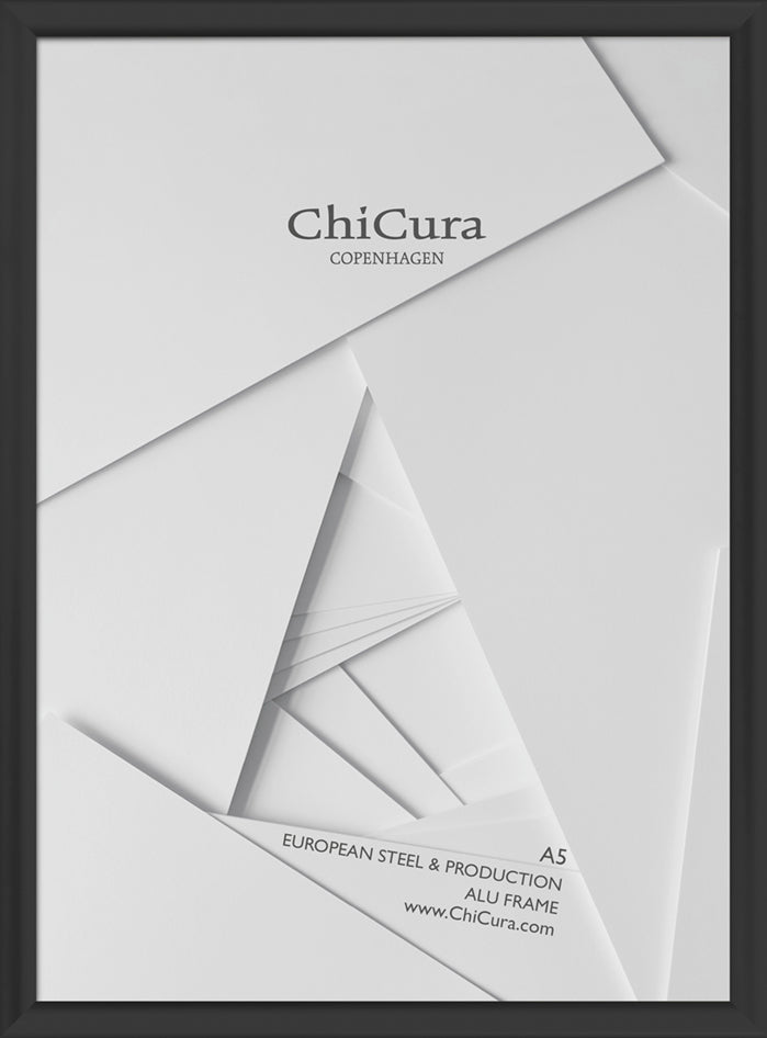 ChiCura Living, Art & Frames Alu Ramme A5 - Sort - Akrylglas Frames / Alu Black