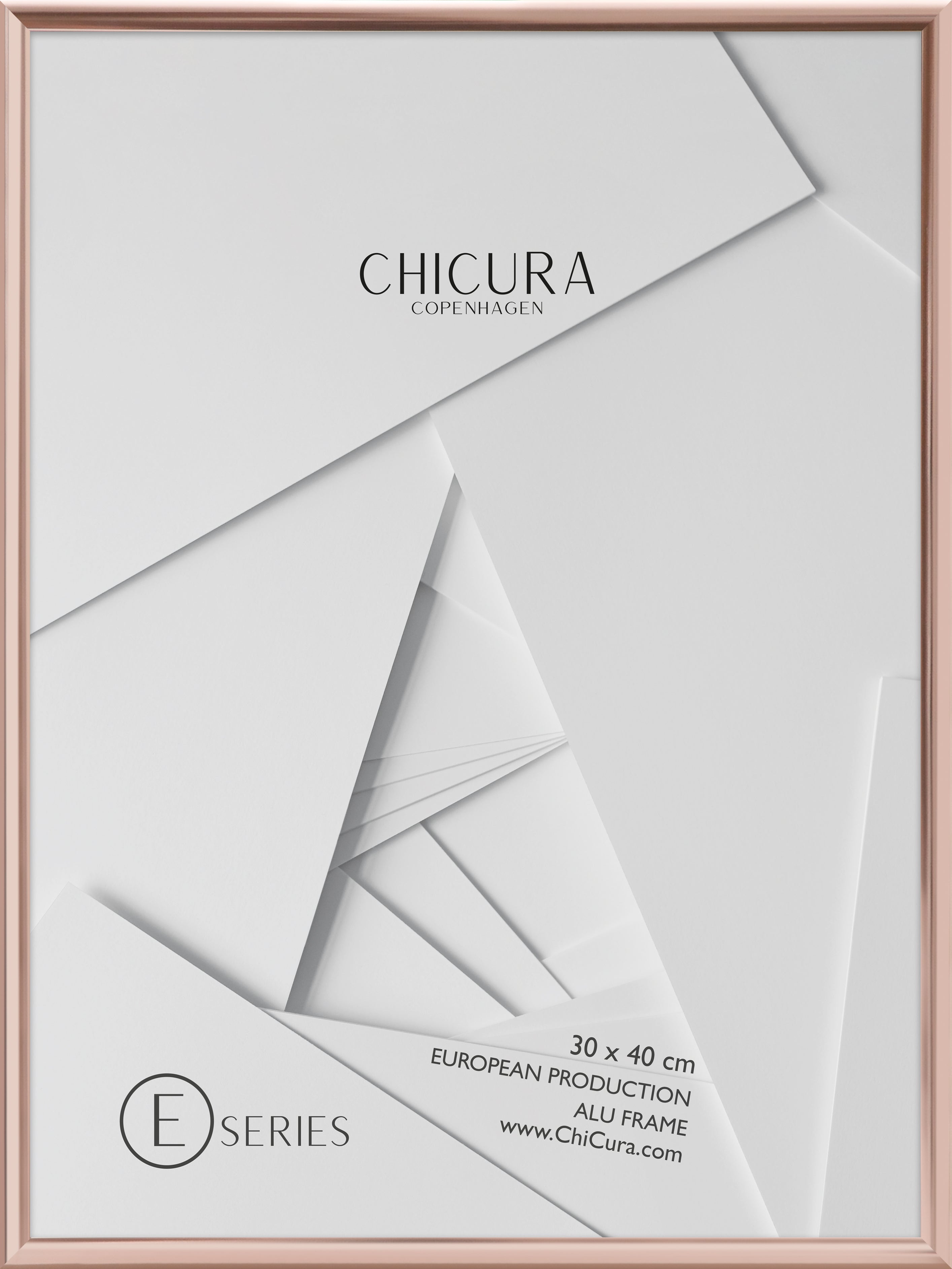 ChiCura Living, Art & Frames Alu Ramme E - 30x40cm - Kobber- Glas Frames / Alu E-Series Copper