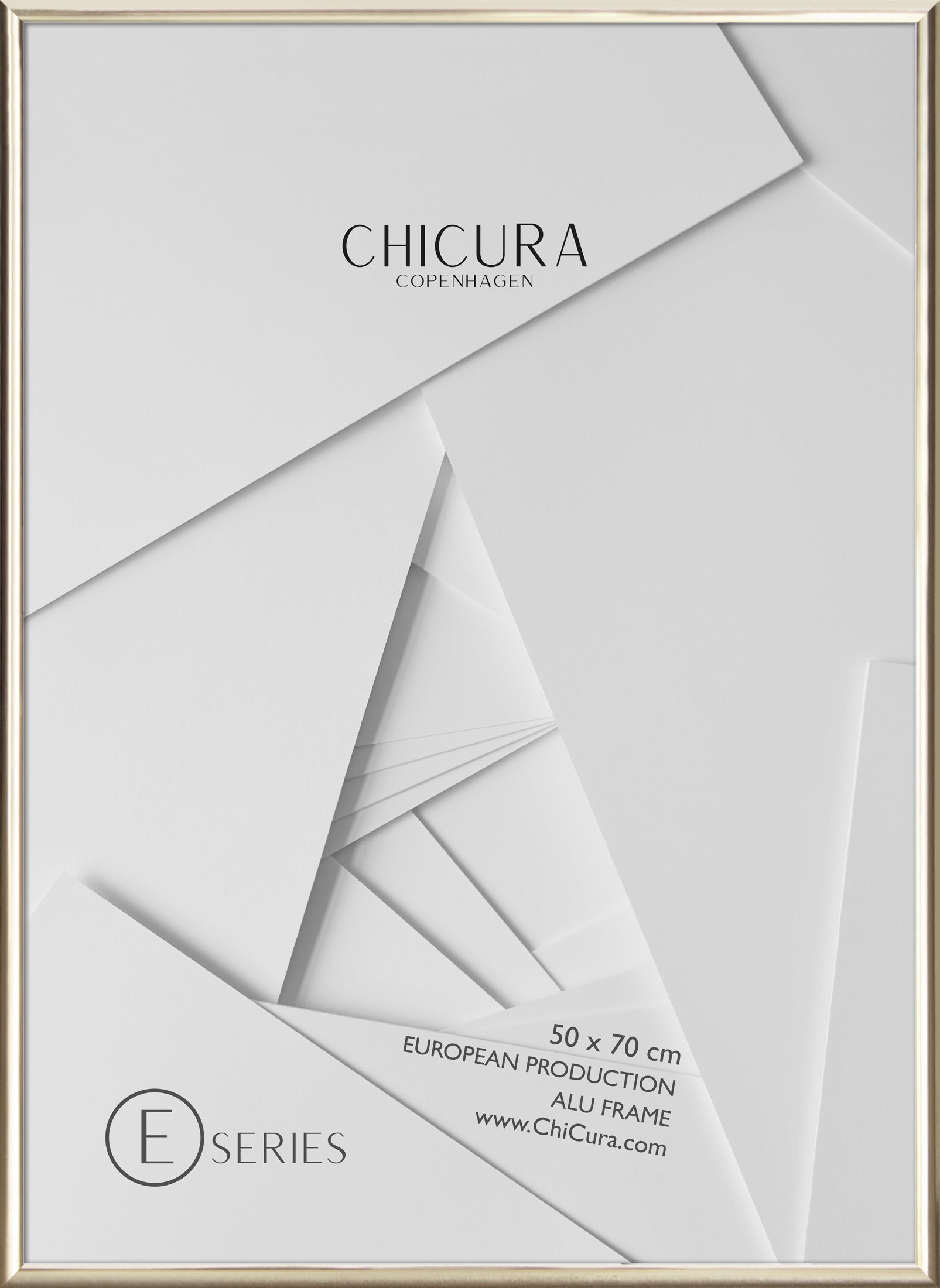 ChiCura Living, Art & Frames Alu Ramme E - 50x70cm - Guld - Akrylglas Frames / Alu E-Series Golden