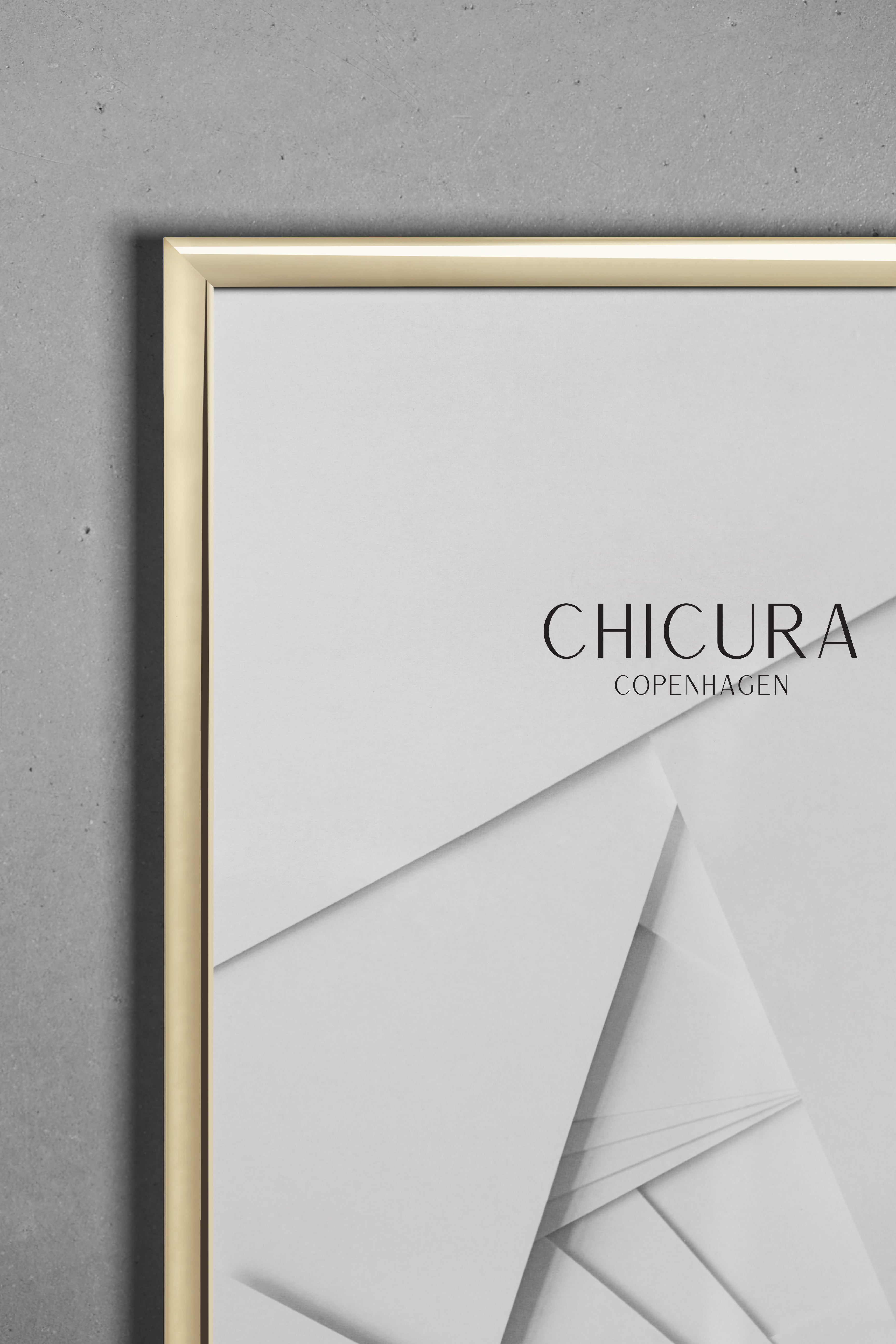 ChiCura Living, Art & Frames Alu Ramme E - 50x70cm - Guld - Glas Frames / Alu E-Series Golden