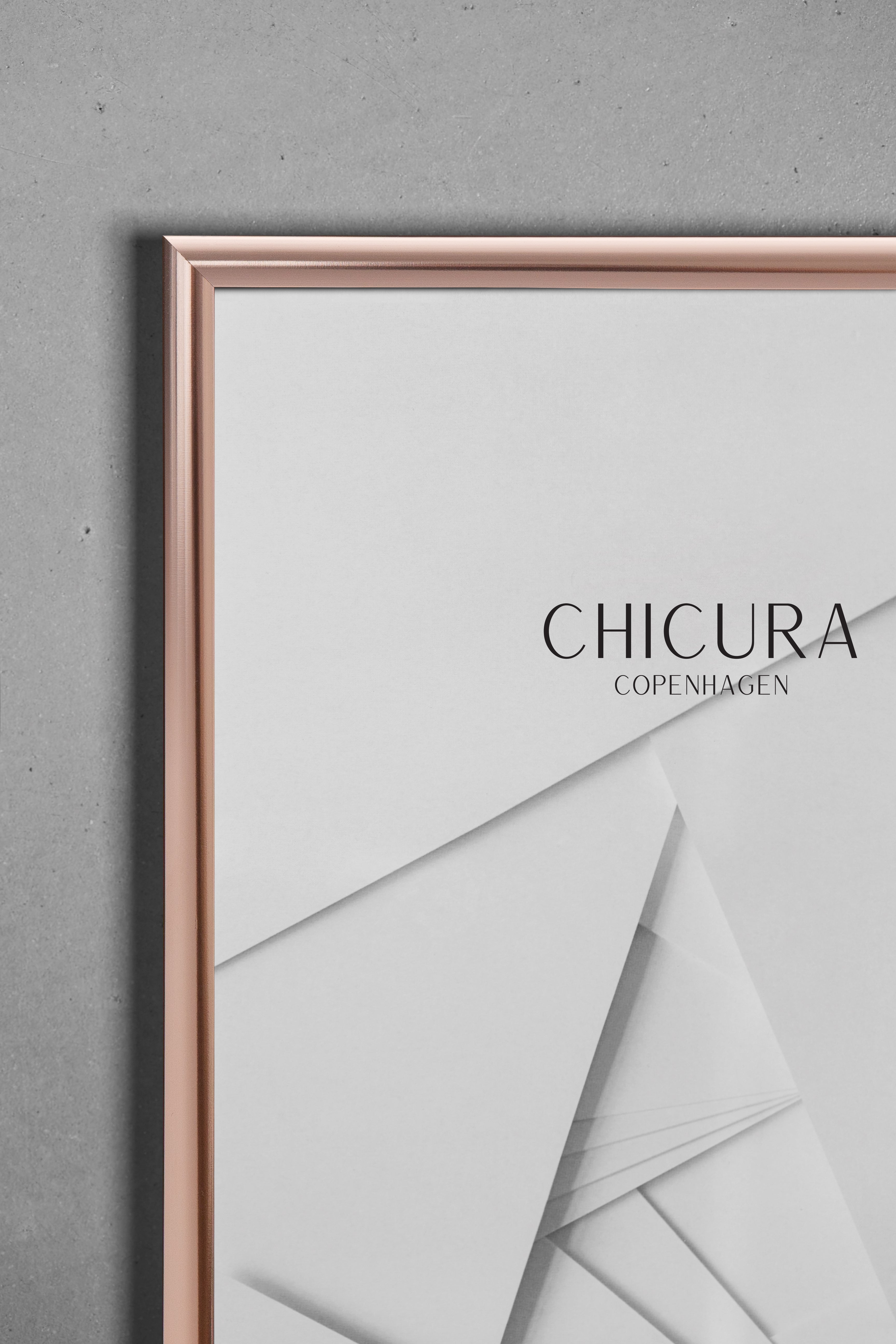 ChiCura Living, Art & Frames Alu Ramme E - 50x70cm - Kobber - Glas Frames / Alu E-Series Copper