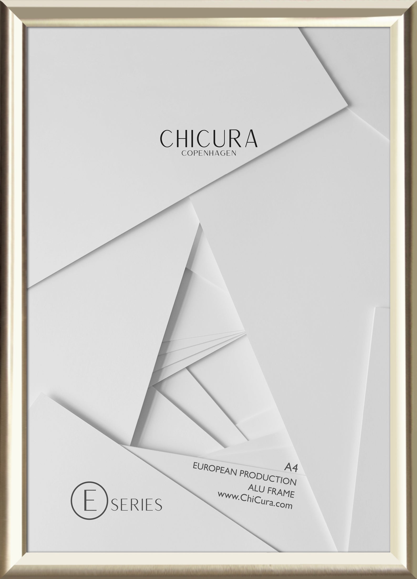 ChiCura Living, Art & Frames Alu Ramme E - A4 - Guld - Glas Frames / Alu Golden