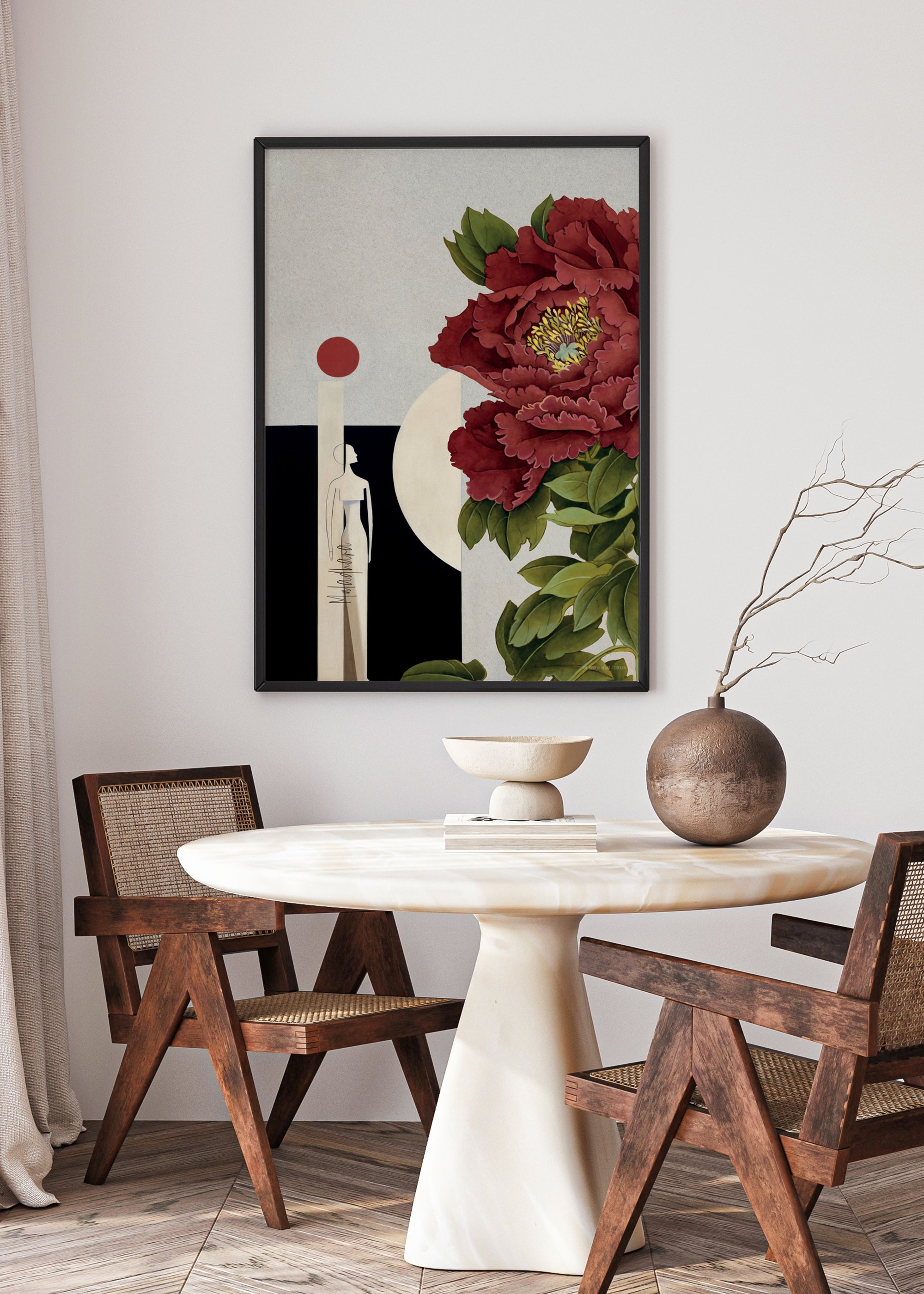 ChiCura Posters Blossom Red Posters / The Mindful Heart 1. English Poster Quotes