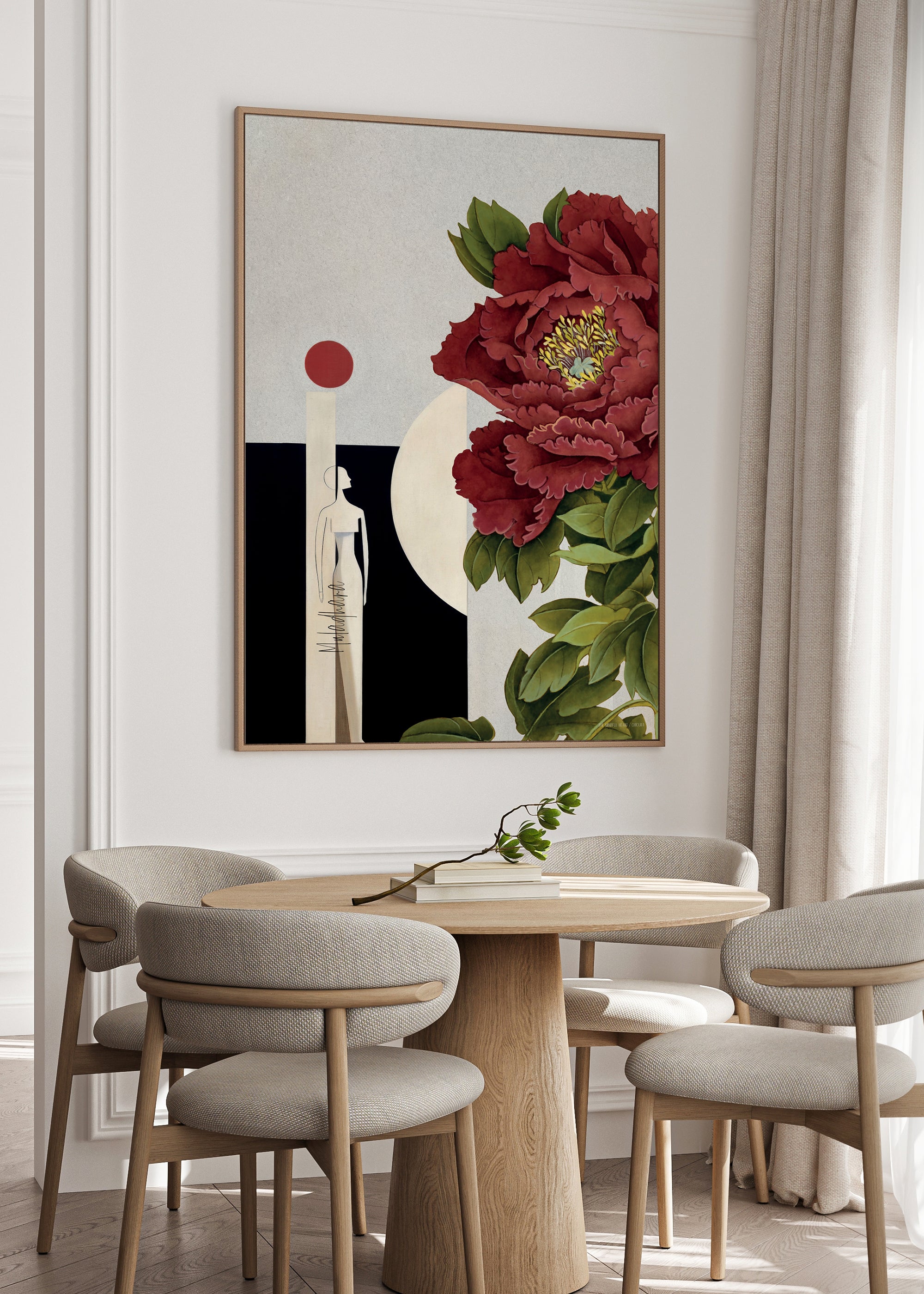 ChiCura Posters Blossom Red Posters / The Mindful Heart 1. English Poster Quotes