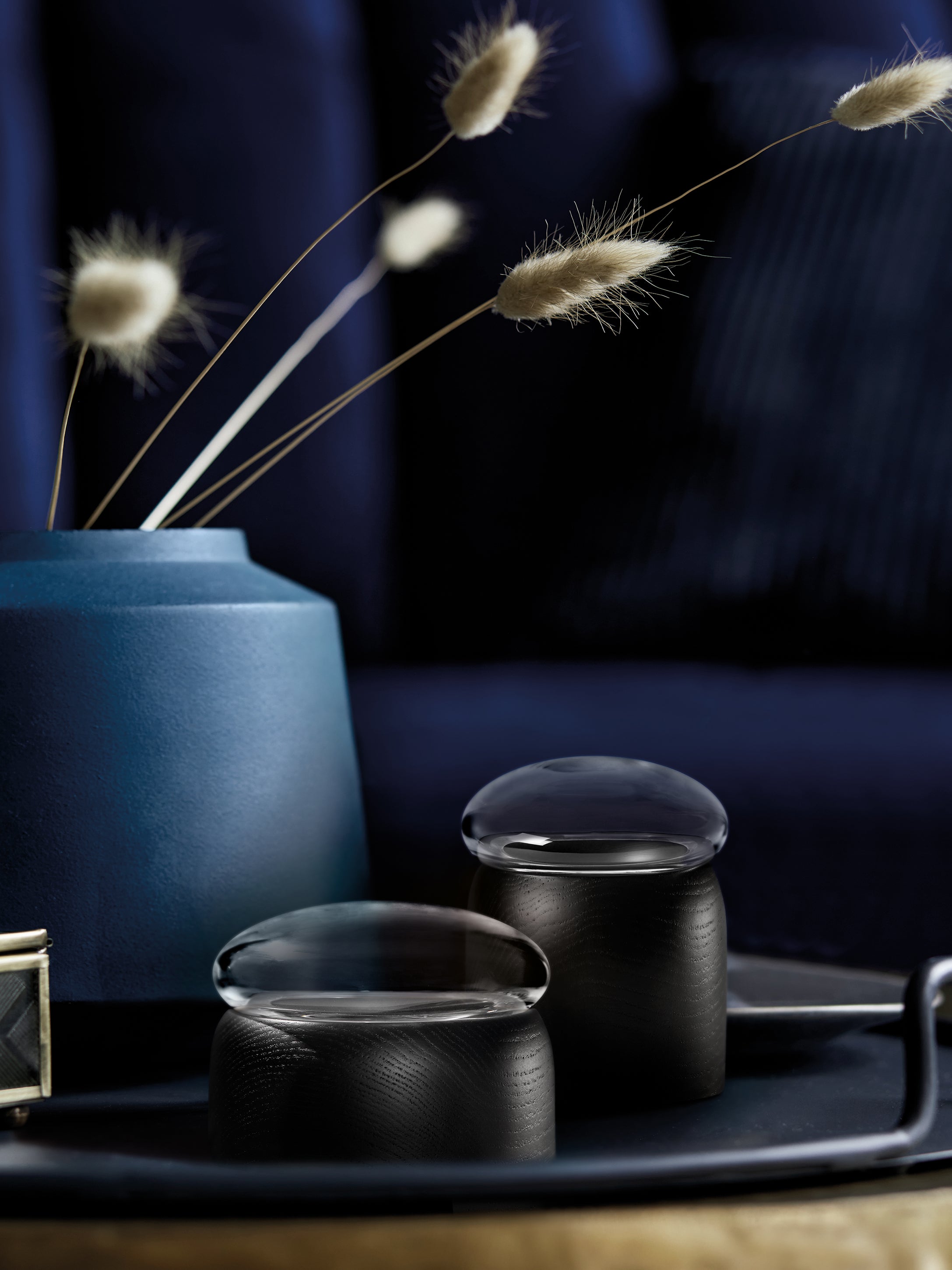 ChiCura Living, Art & Frames Boletus Black/Clear Glass, w. 12 cm Living / Containers & Vases Black