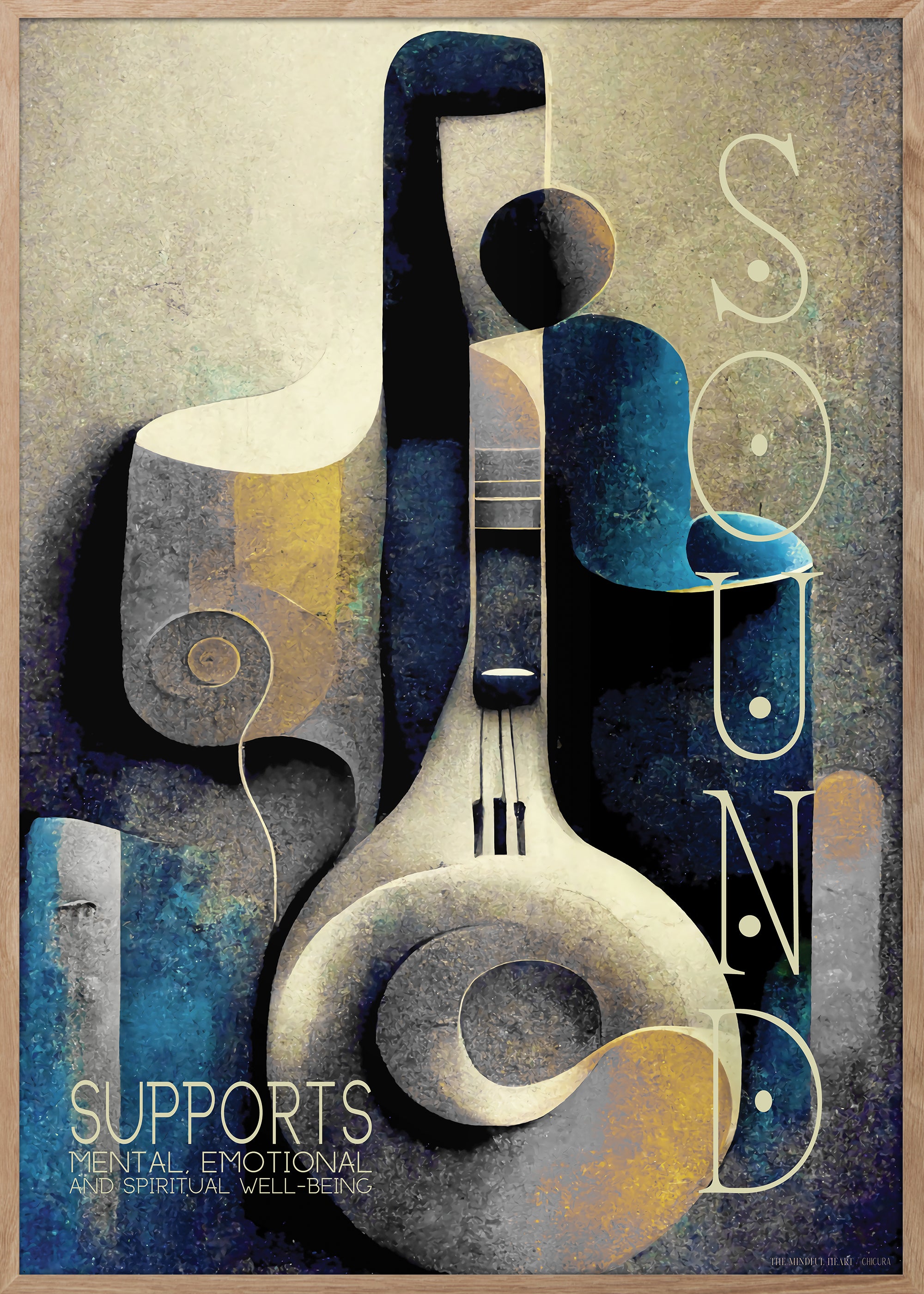 Mindful Heart - Mur de photos n° 3 - avec cadres noirs (verre acrylique)