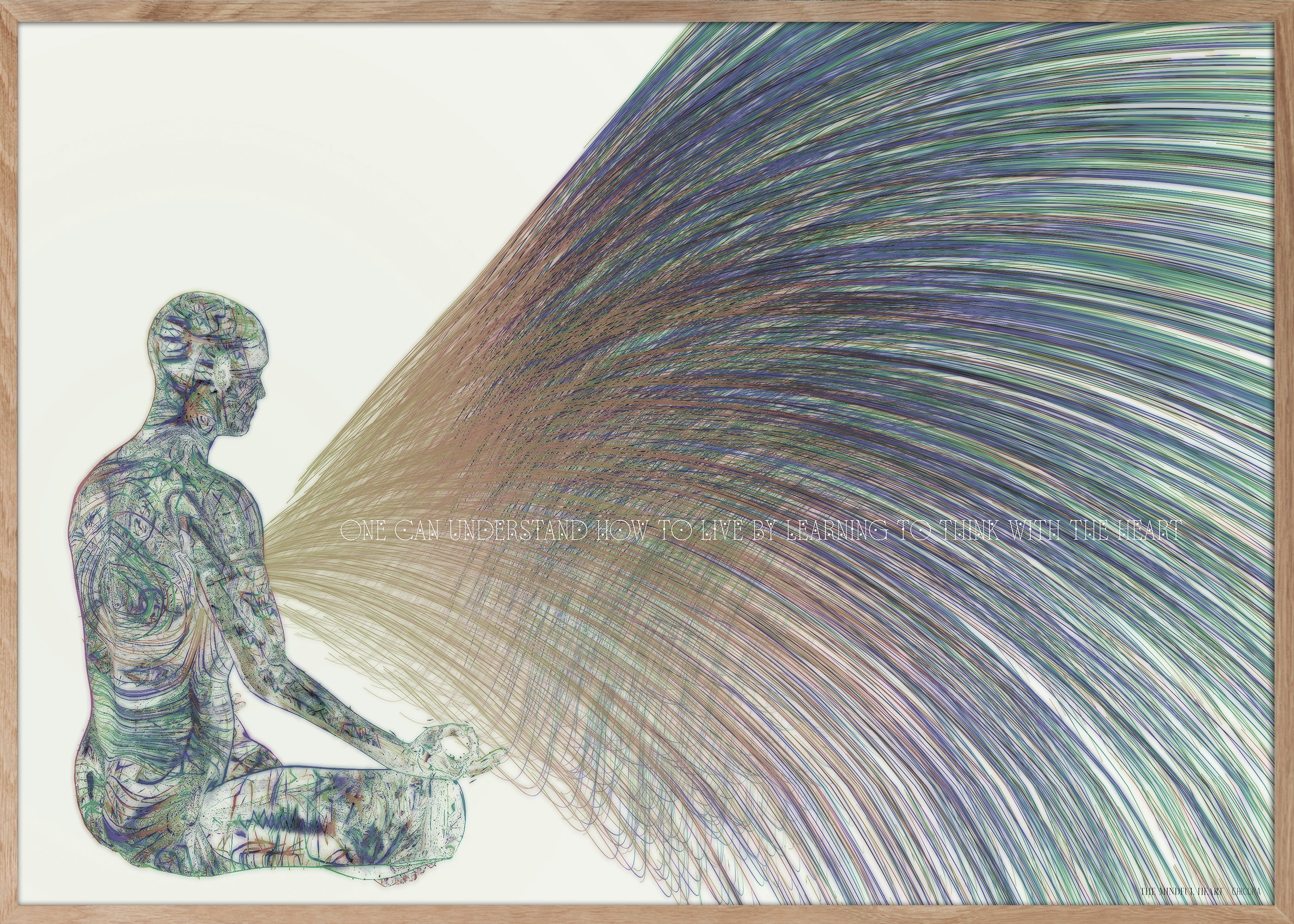 Mindful Heart - Poster Wall No. 7 - With Black Frames (Glass)