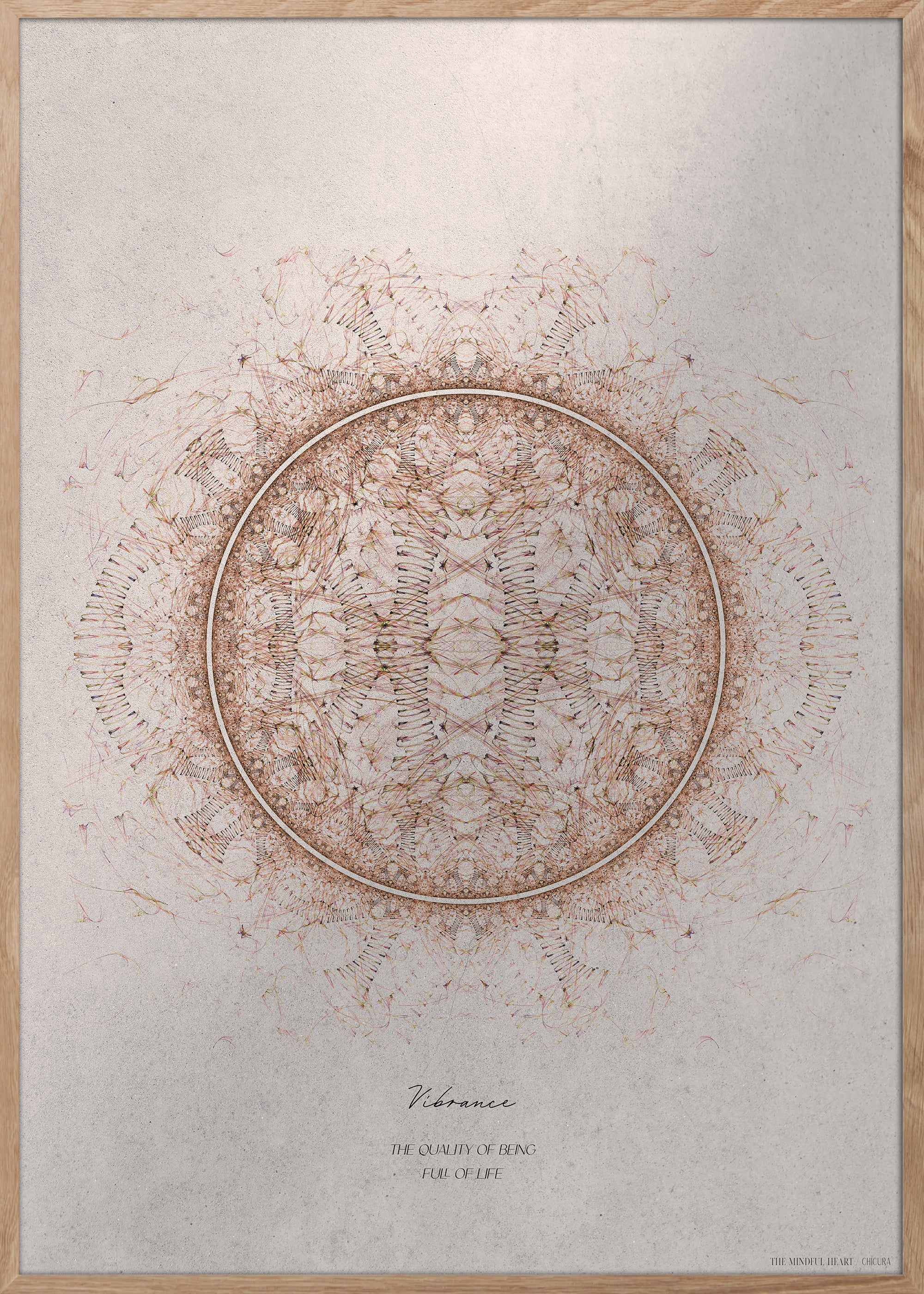 Mindful Heart - Poster Wall No. 7 - With Oak Frames (Acrylic Glass)
