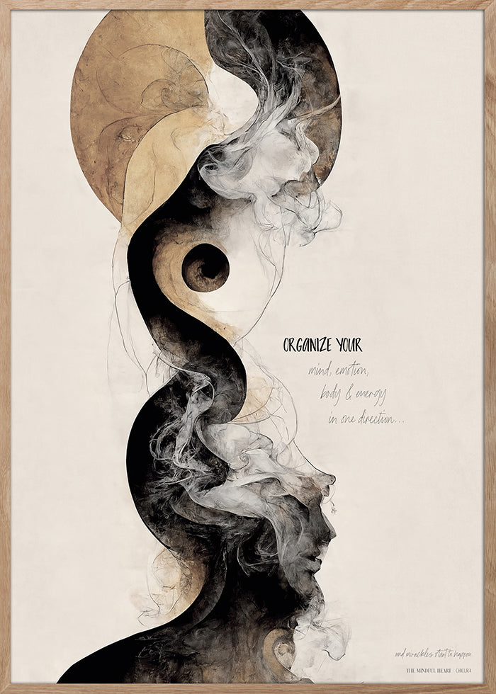 Mindful Heart - Poster Wall No. 7 - With Black Frames (Glass)