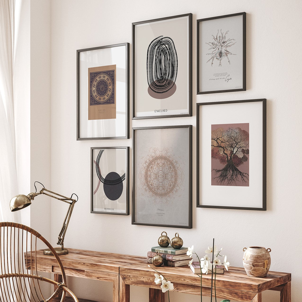 Mindful Heart - Photo Wall No. 8 - With Black Frames (Acrylic Glass)