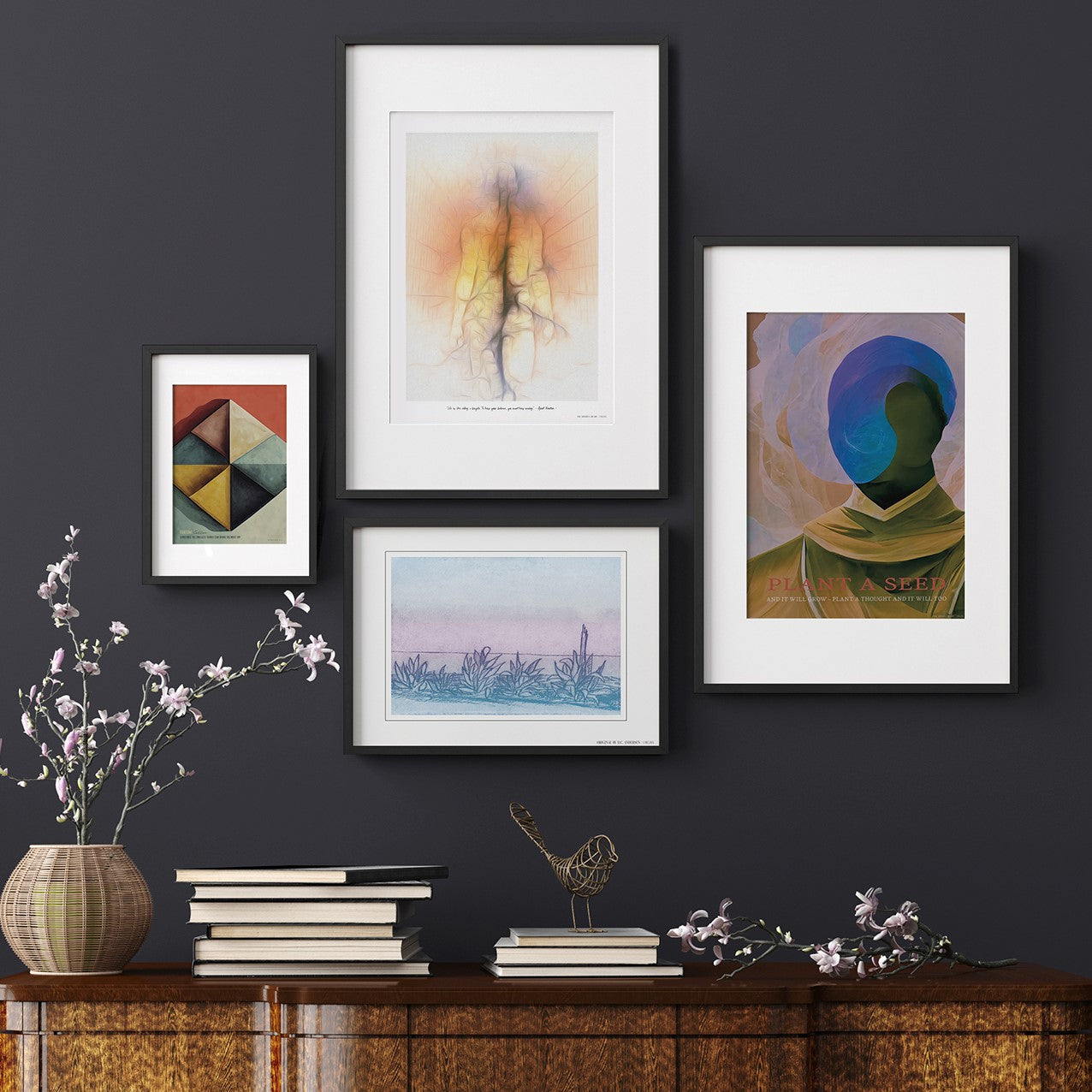 Mindful Heart - Photo Wall No. 9 - With Black Frames (Acrylic Glass)