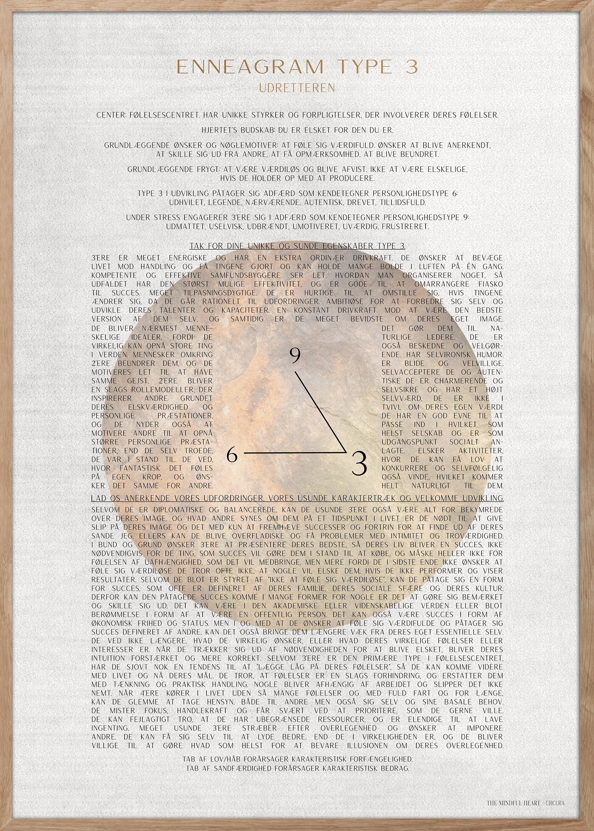 ChiCura Posters ENNEAGRAM TYPE 3 Posters / Enneagram 1. English Poster Quotes