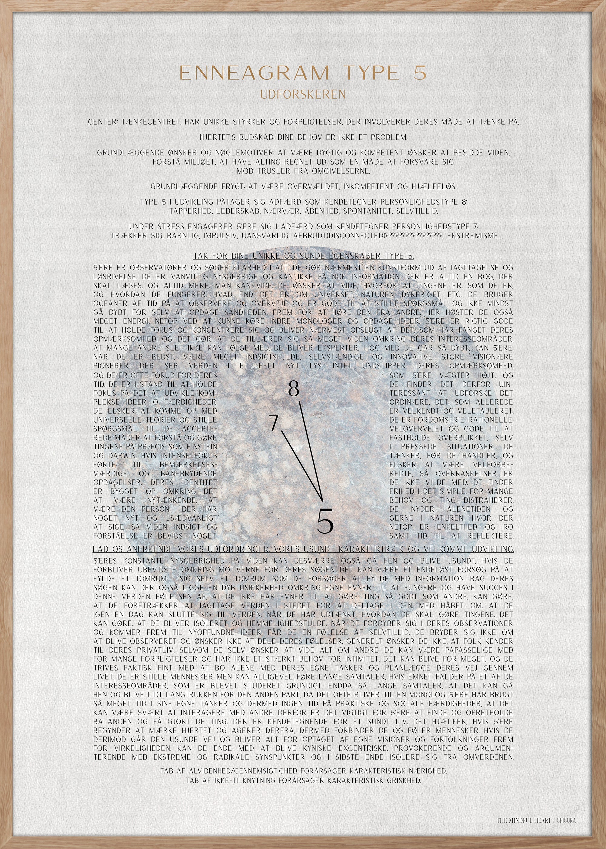 ChiCura Posters ENNEAGRAM TYPE 5 Posters / Enneagram 1. English Poster Quotes