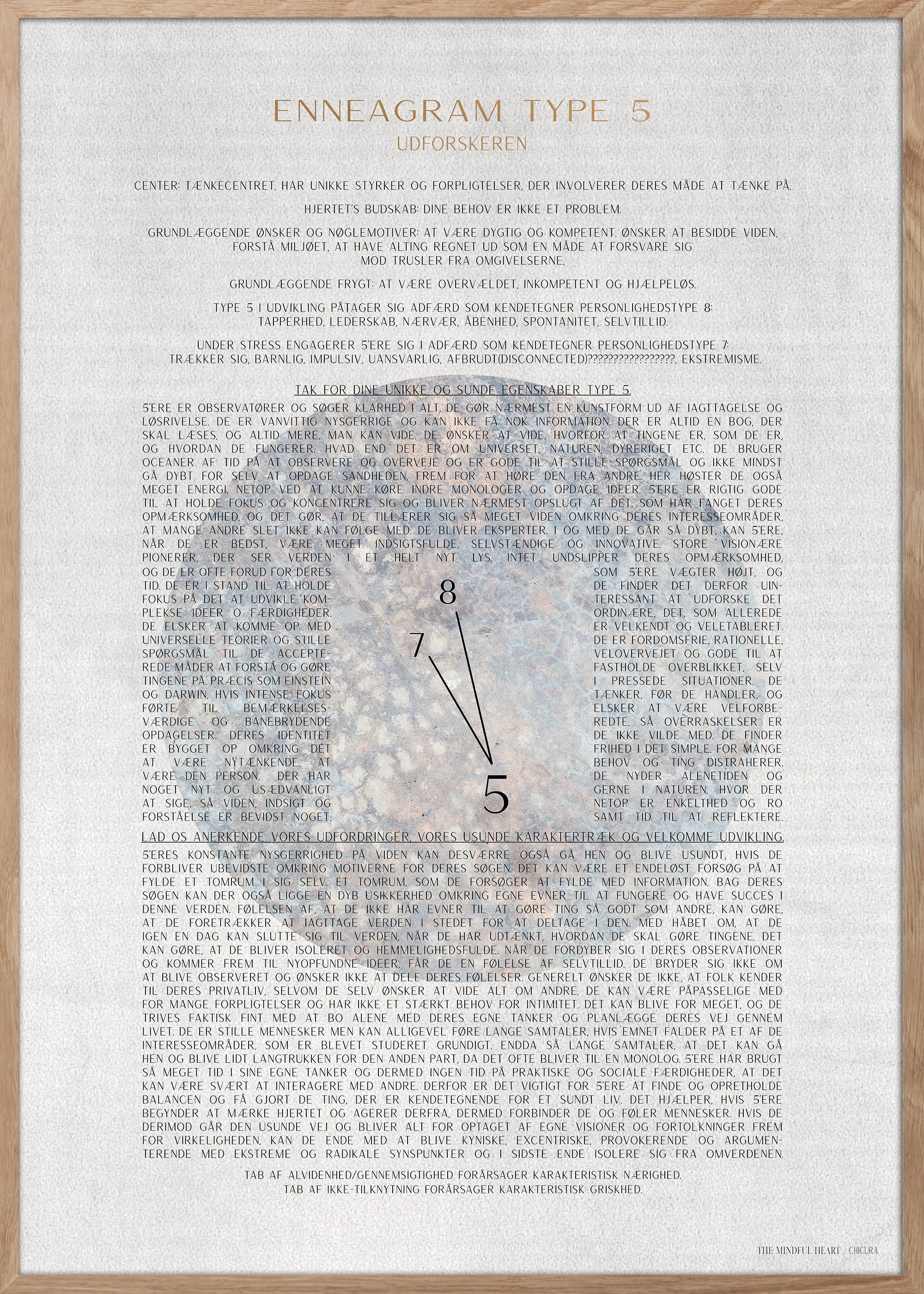 ChiCura Posters ENNEAGRAM TYPE 5 Posters / Enneagram 1. English Poster Quotes