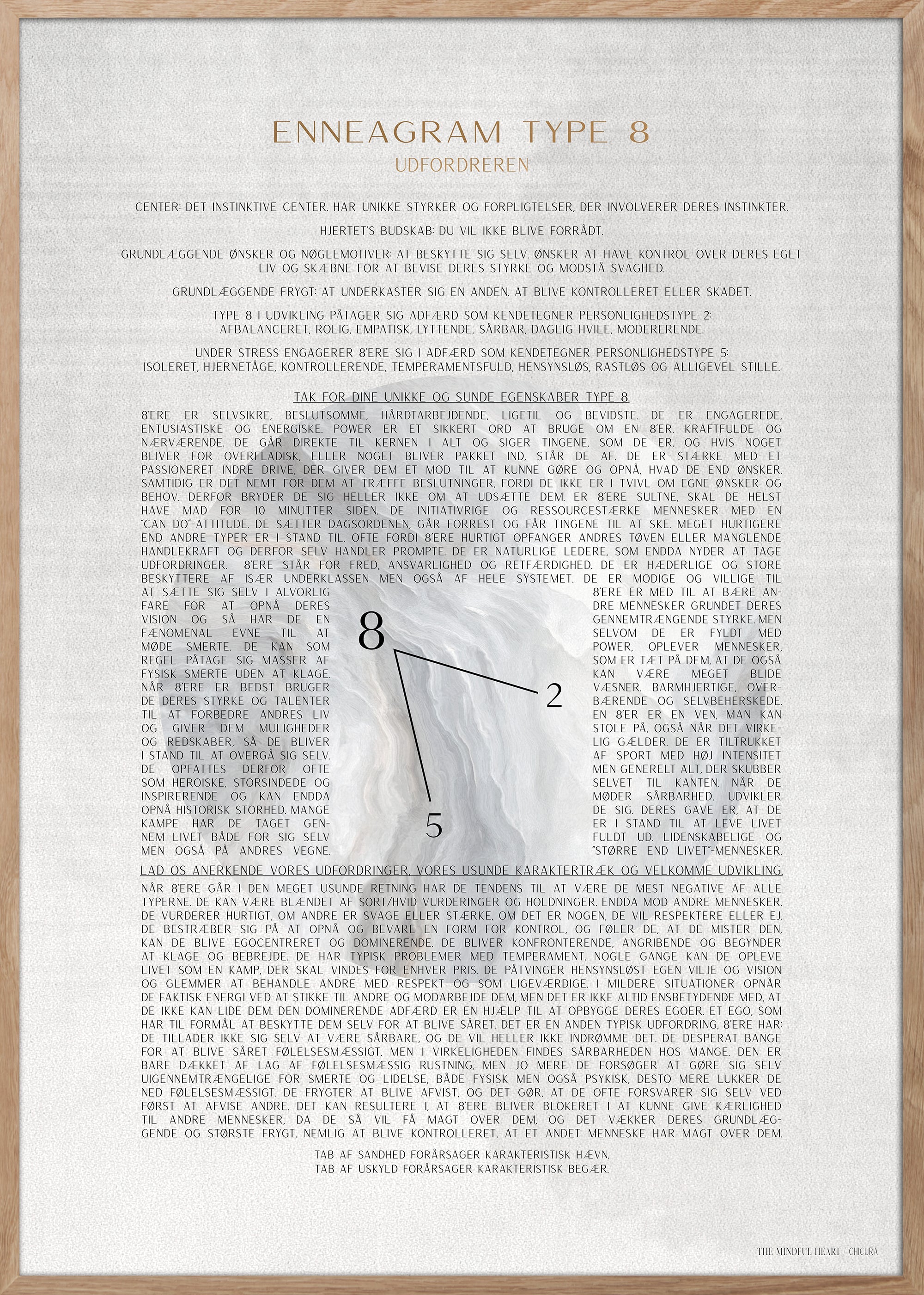 ChiCura Posters ENNEAGRAM TYPE 8 Posters / Enneagram 1. English Poster Quotes