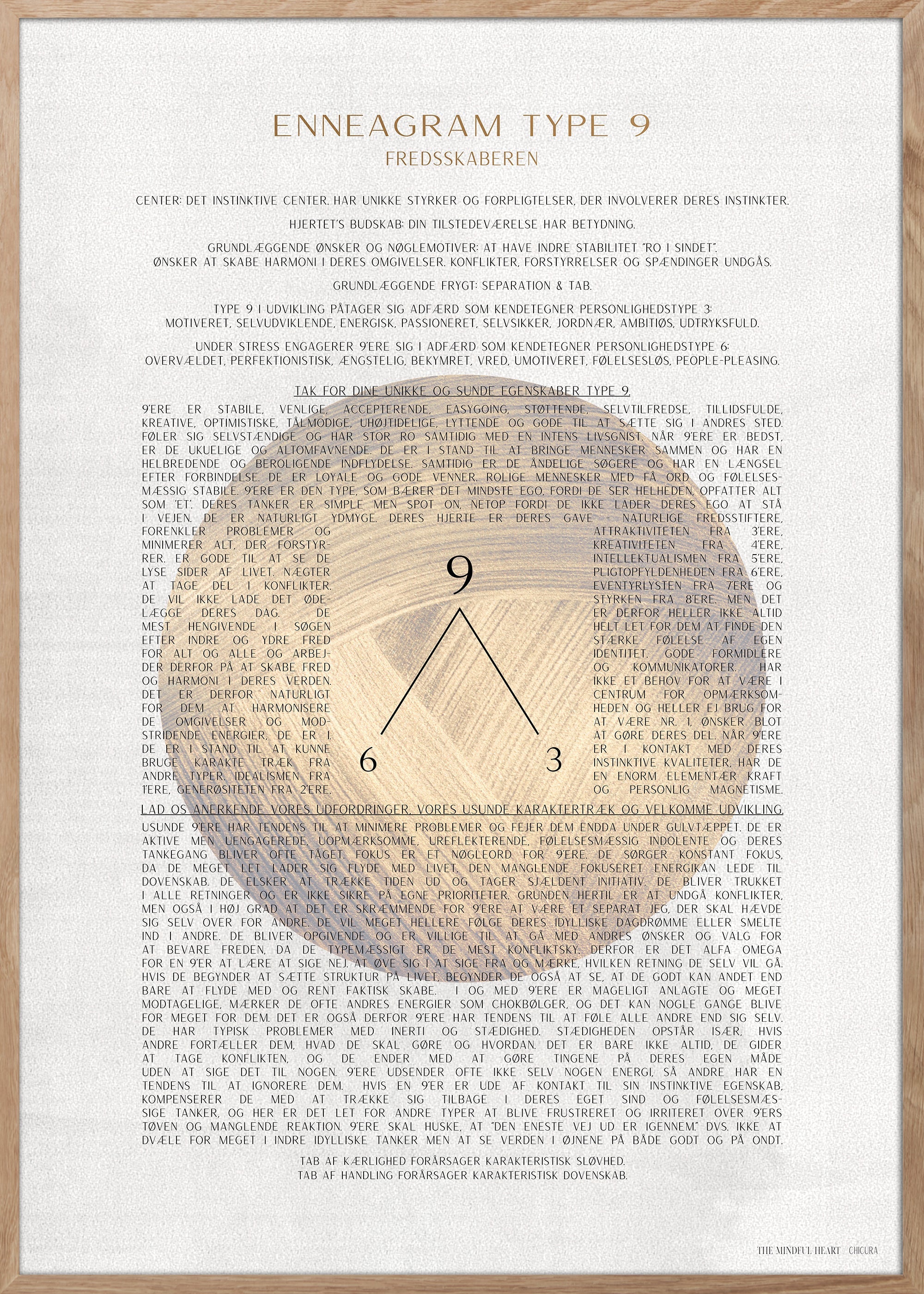 ChiCura Posters ENNEAGRAM TYPE 9 Posters / Enneagram 1. English Poster Quotes
