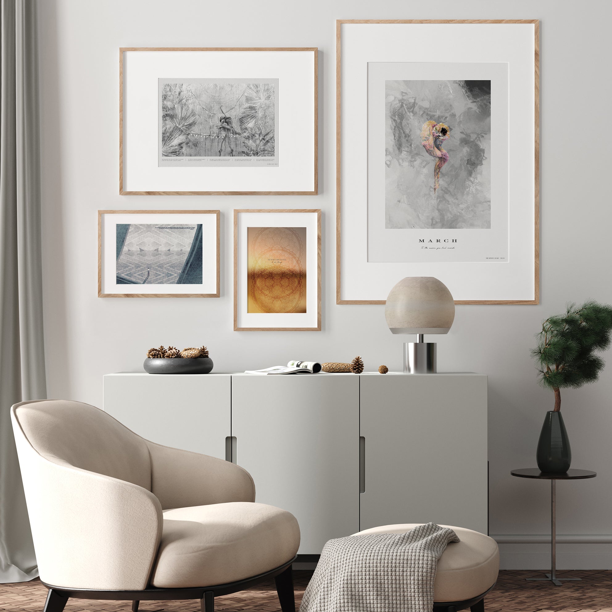 ChiCura Posters Graceful Groove Posters / The Mindful Heart 1. English Poster Quotes