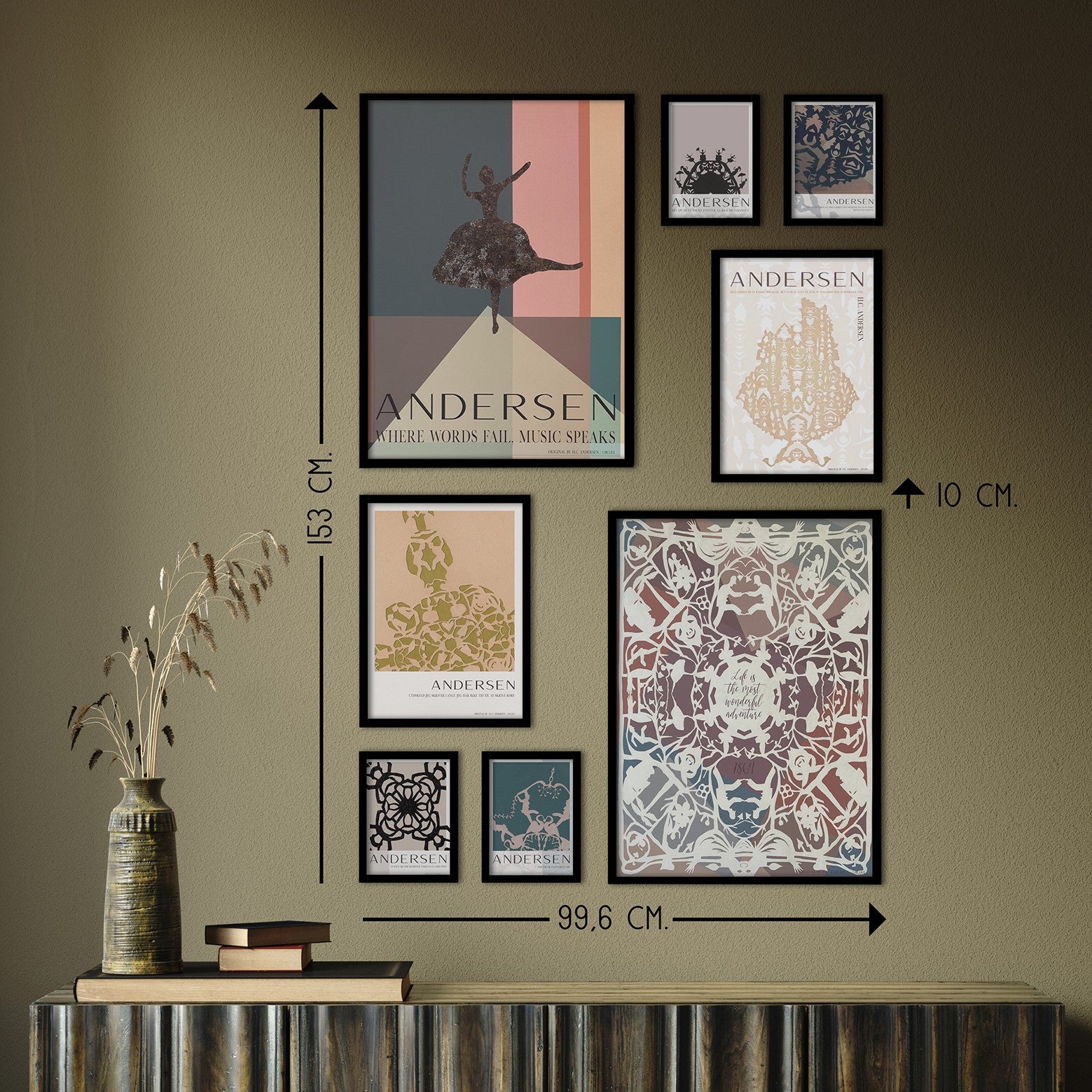 ChiCura Posters H.C. Andersen - Billedvæg nr. 1 - Uden Rammer Posters / H.C. Andersen