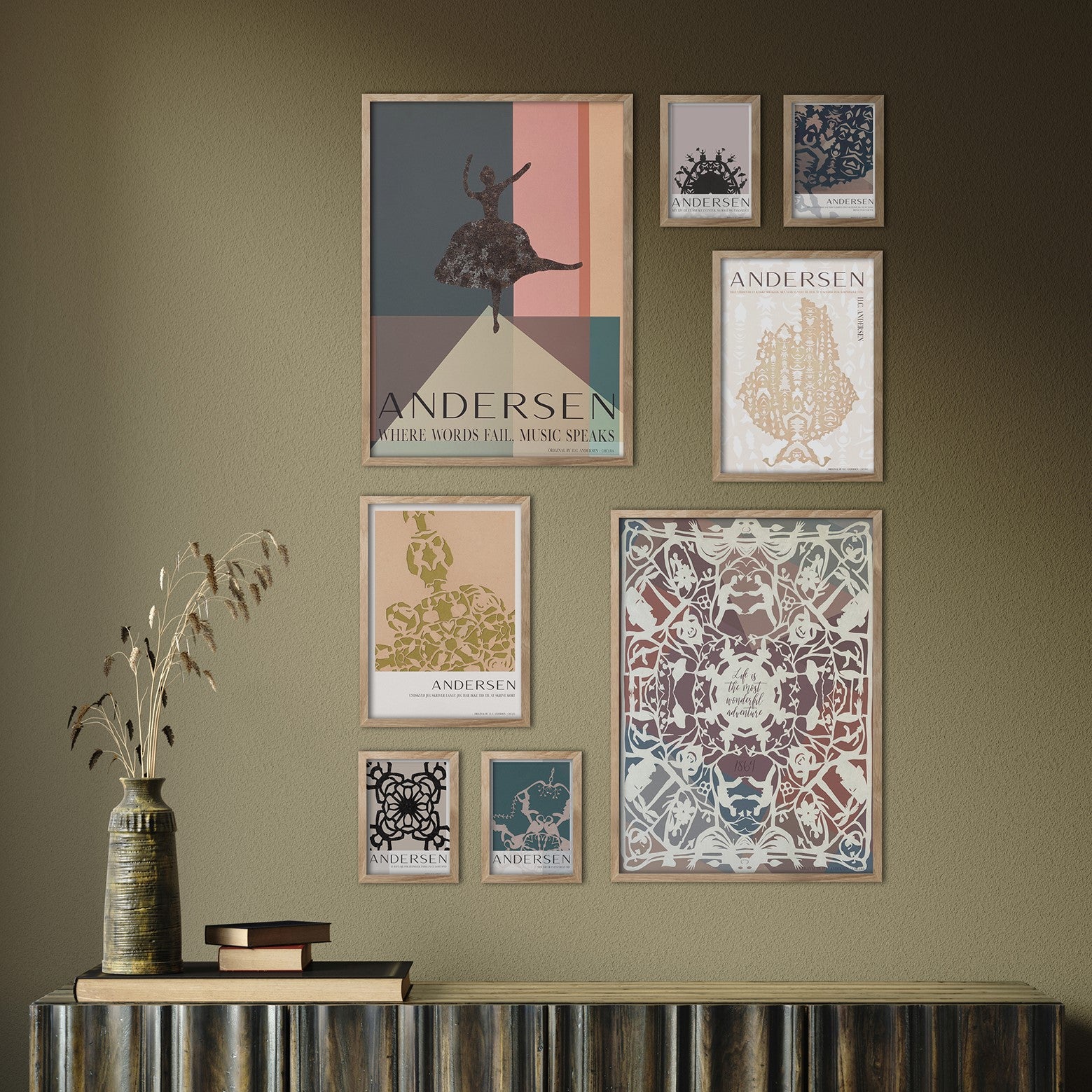 ChiCura Posters H.C. Andersen - Billedvæg nr. 1 - Uden Rammer Posters / H.C. Andersen