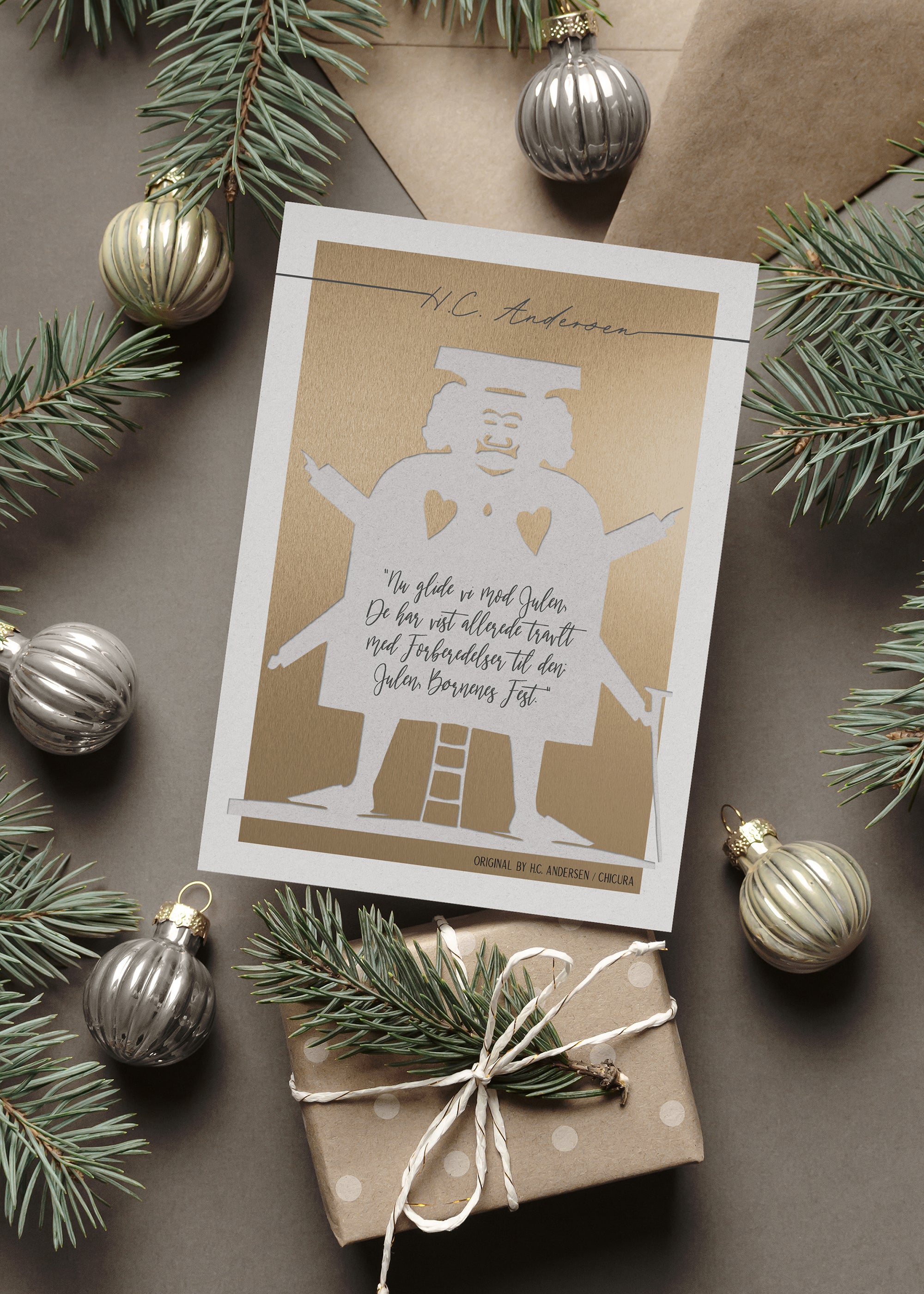 ChiCura Living, Art & Frames H.C. Andersen - Børnenes Fest Art Cards Christmas 2. Dansk Plakat Citater