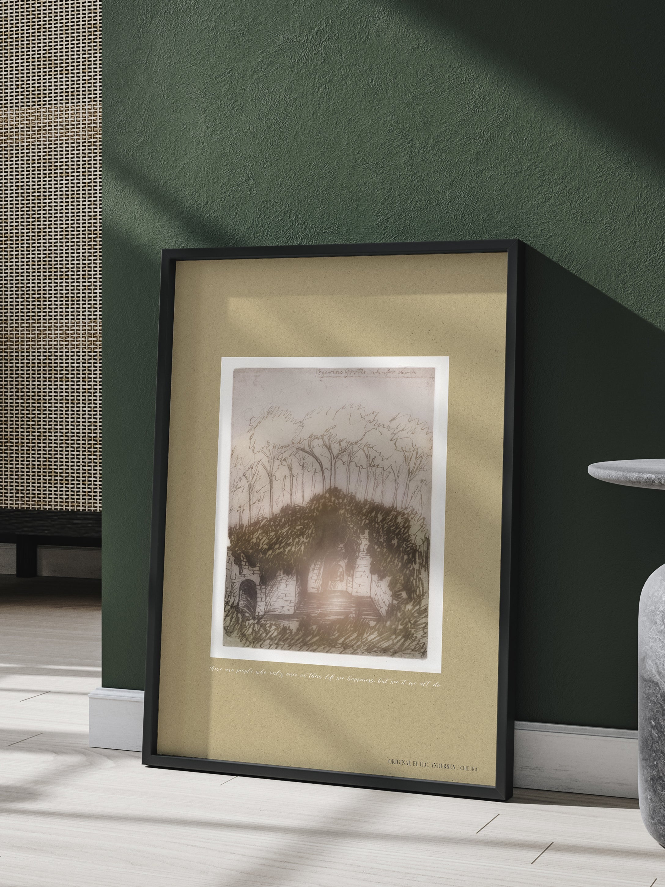 ChiCura Living, Art & Frames H.C. Andersen - Cave Of Egeria Art Cards 1. English Poster Quotes