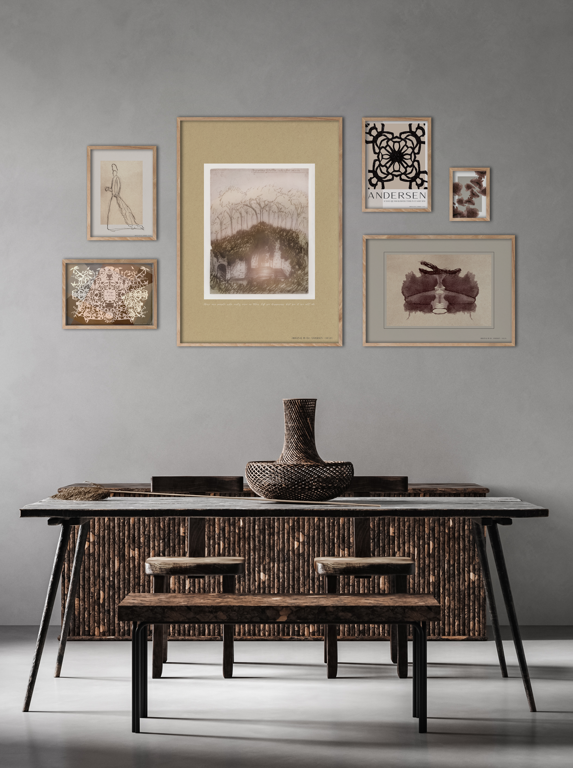 ChiCura Living, Art & Frames H.C. Andersen - Cave Of Egeria Art Cards 1. English Poster Quotes