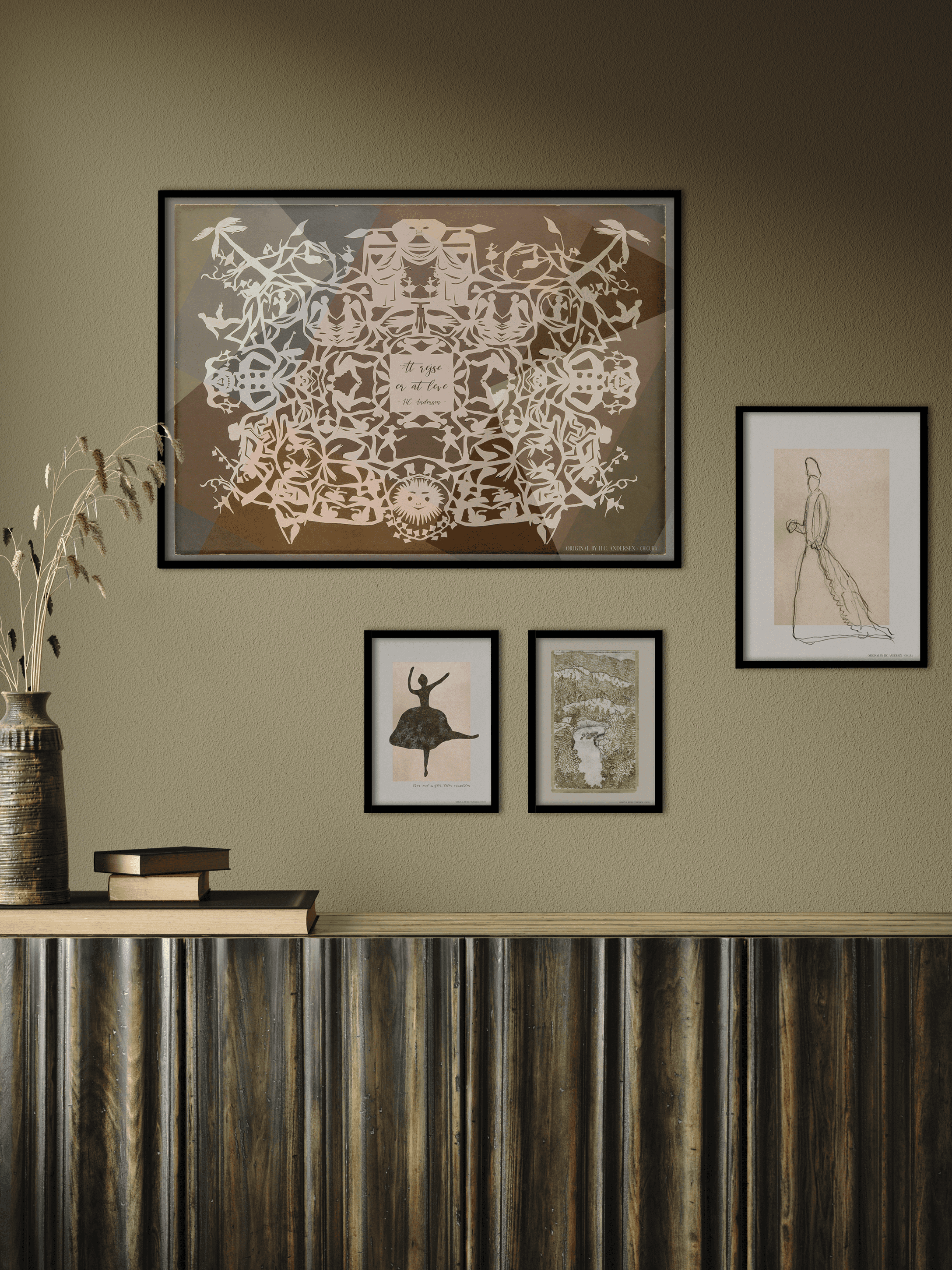 ChiCura Living, Art & Frames H.C. Andersen - Create Adventure Art Cards 2. Dansk Plakat Citater
