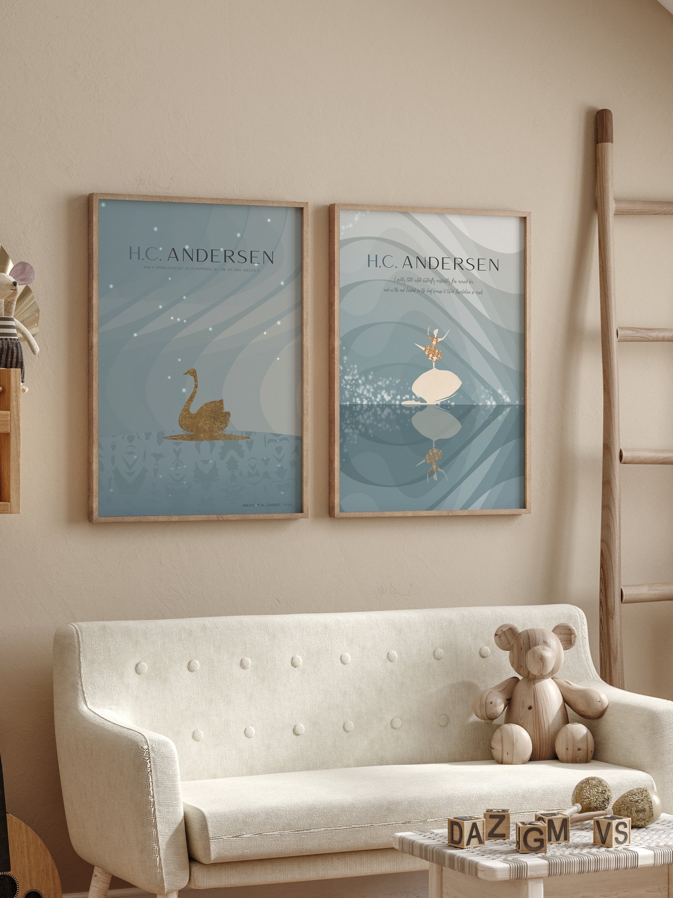 ChiCura Living, Art & Frames H.C. Andersen - Den Smukke Ælling Art Cards Kids 1. English Poster Quotes