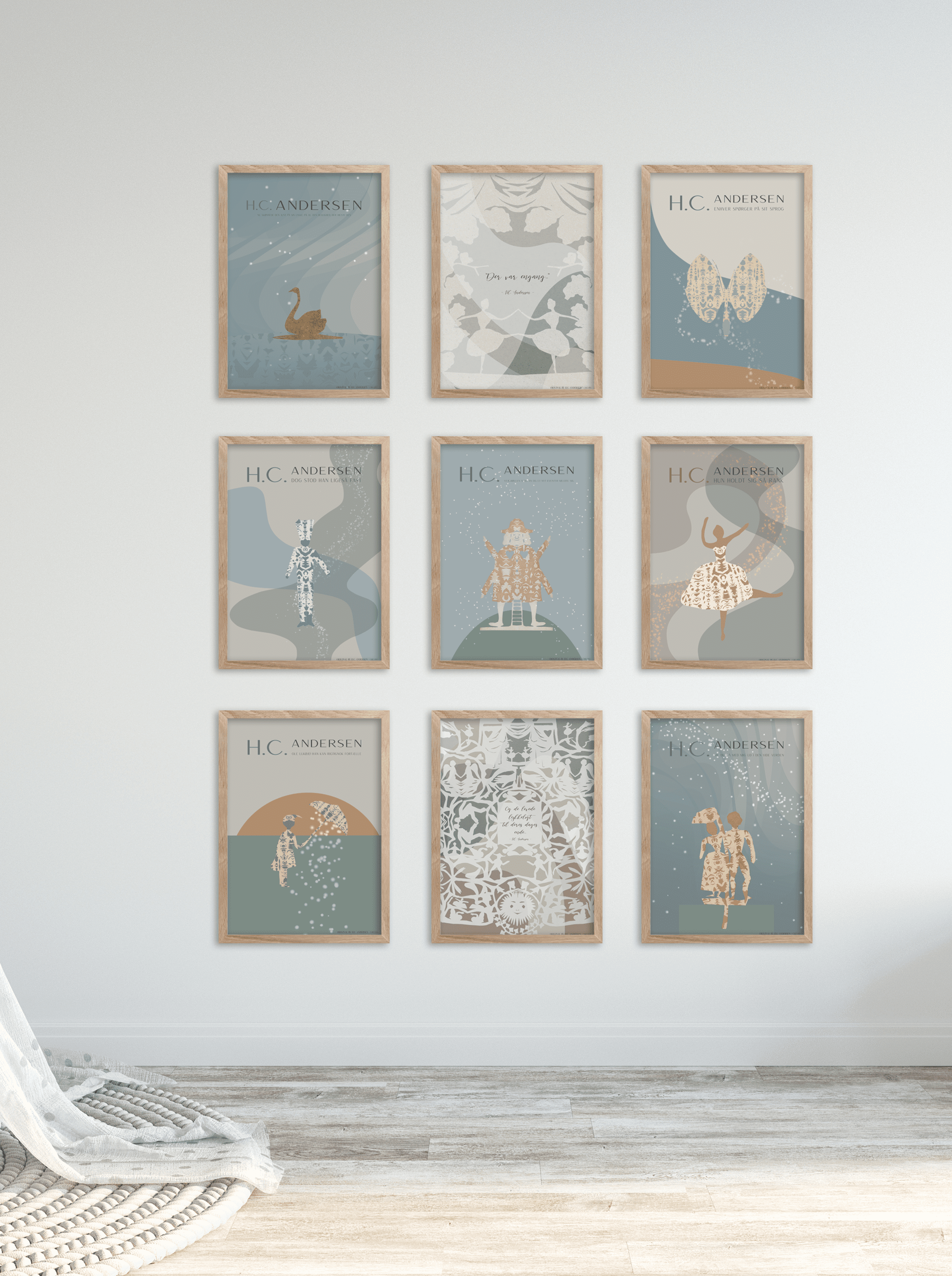 ChiCura Living, Art & Frames H.C. Andersen - Den Smukke Ælling Art Cards Kids