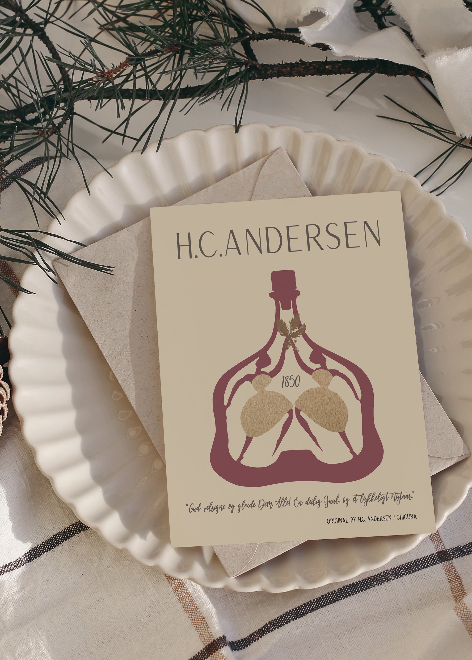 ChiCura Living, Art & Frames H.C. Andersen - En Dejlig Jul Art Cards Christmas 2. Dansk Plakat Citater