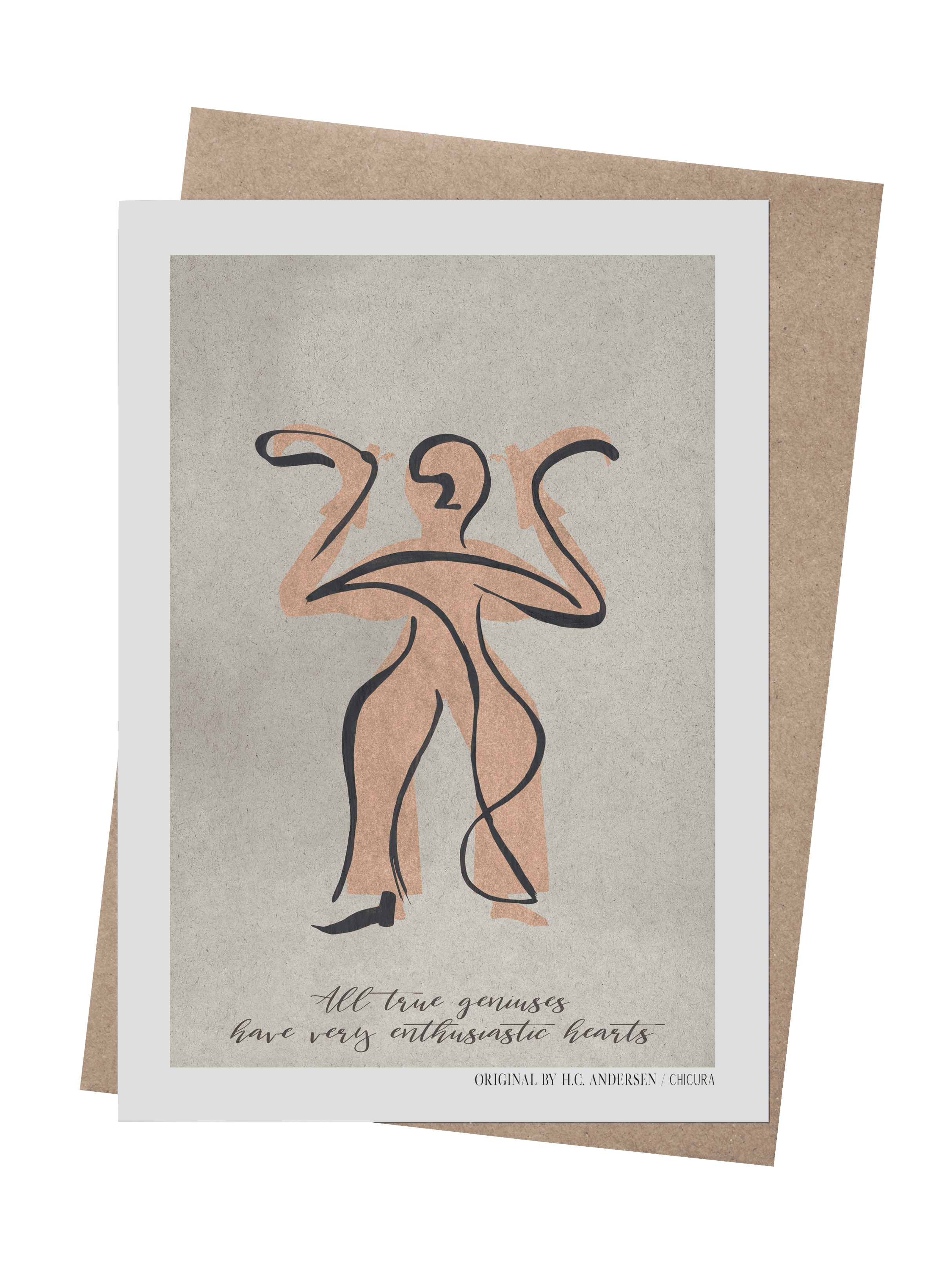 ChiCura Living, Art & Frames H.C. Andersen - Genius Art Cards 2. Dansk Plakat Citater