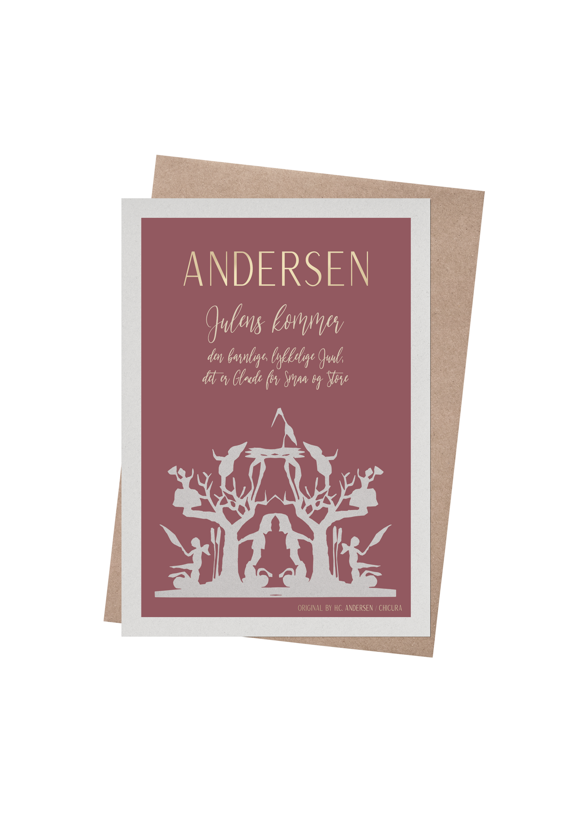 ChiCura Living, Art & Frames H.C. Andersen - Julens Kommen Art Cards Christmas 2. Dansk Plakat Citater