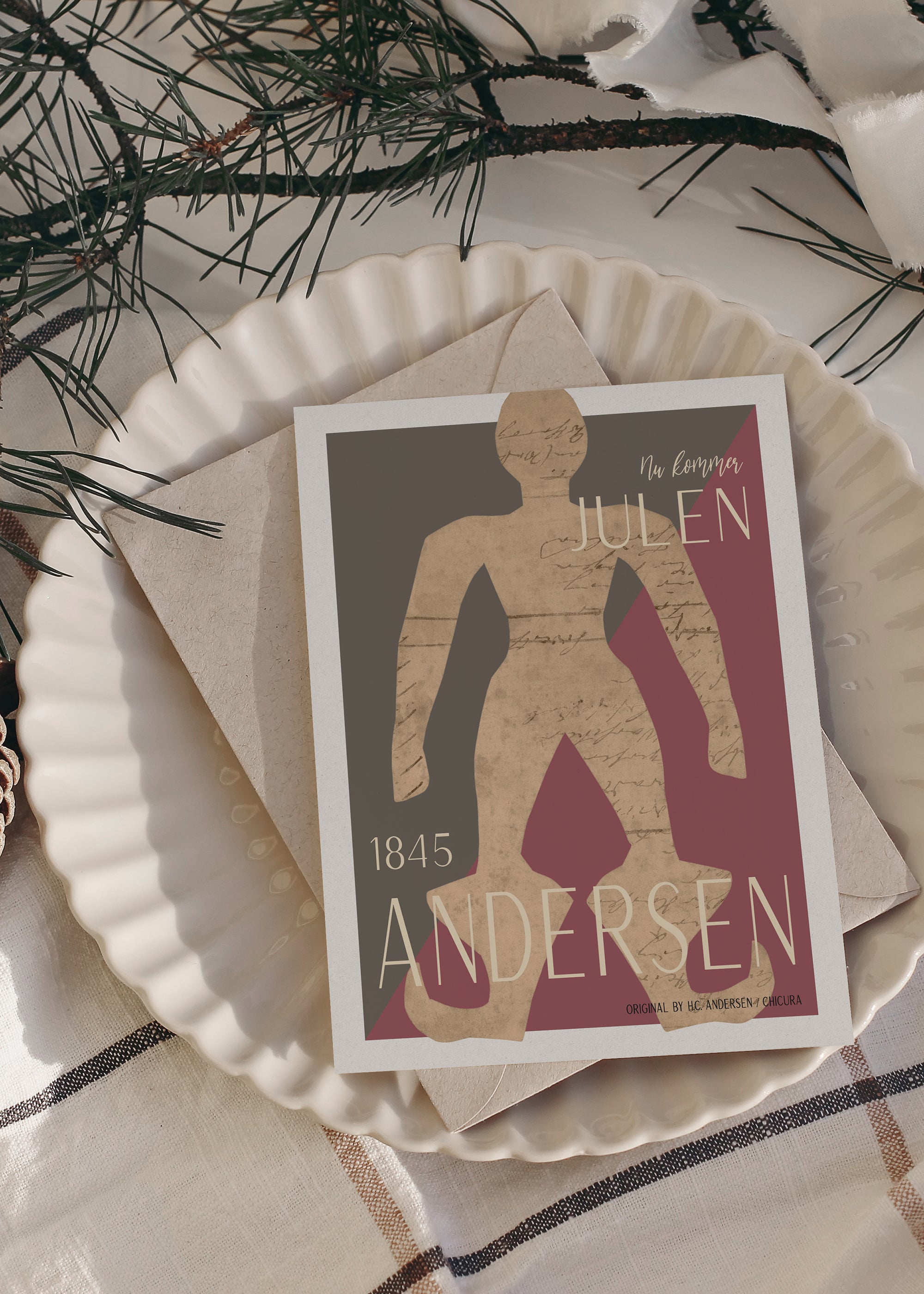 ChiCura Living, Art & Frames H.C. Andersen - Nu kommer Julen Art Cards Christmas 2. Dansk Plakat Citater