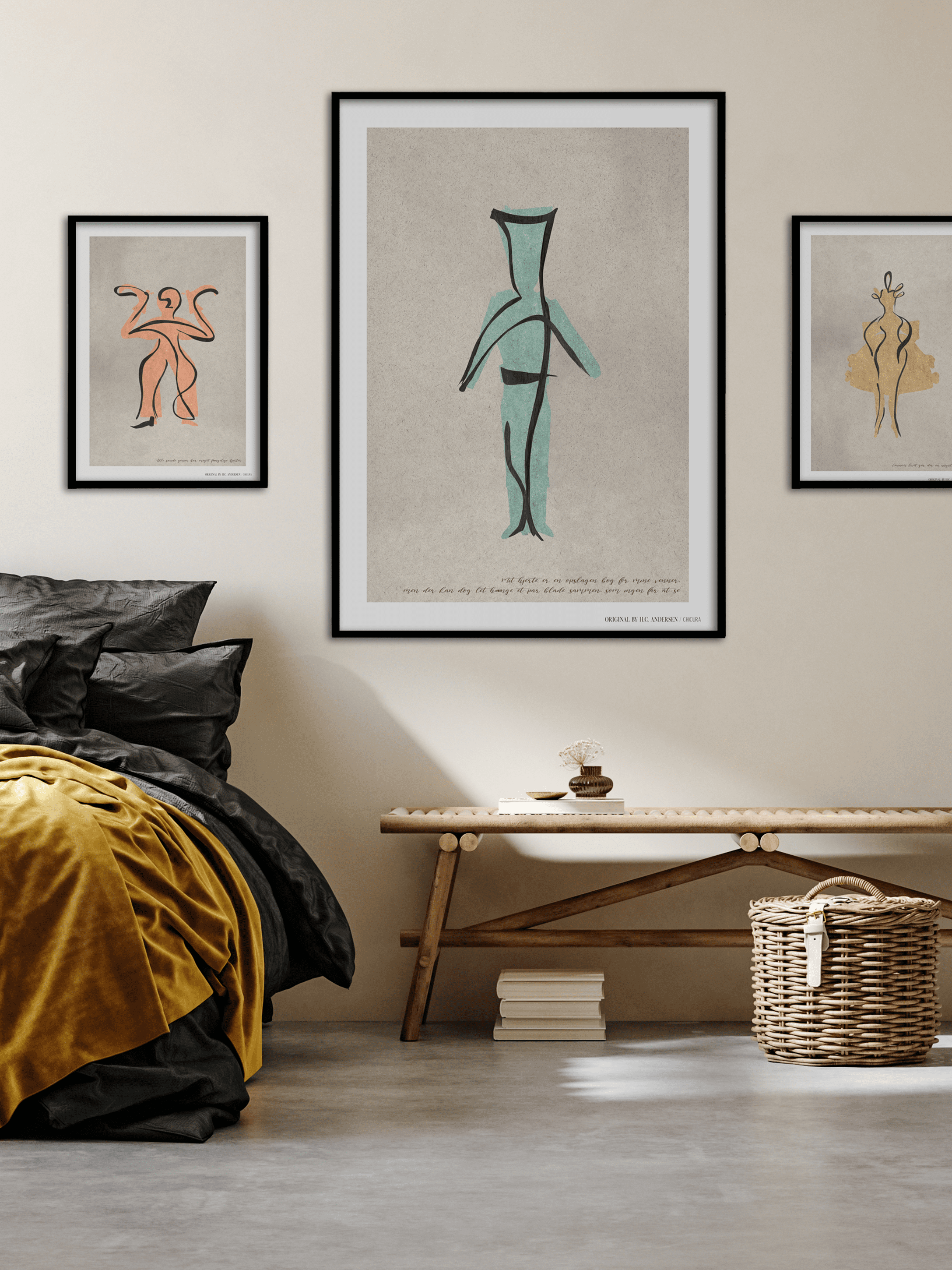 ChiCura Living, Art & Frames H.C. Andersen - Open Book Art Cards 2. Dansk Plakat Citater