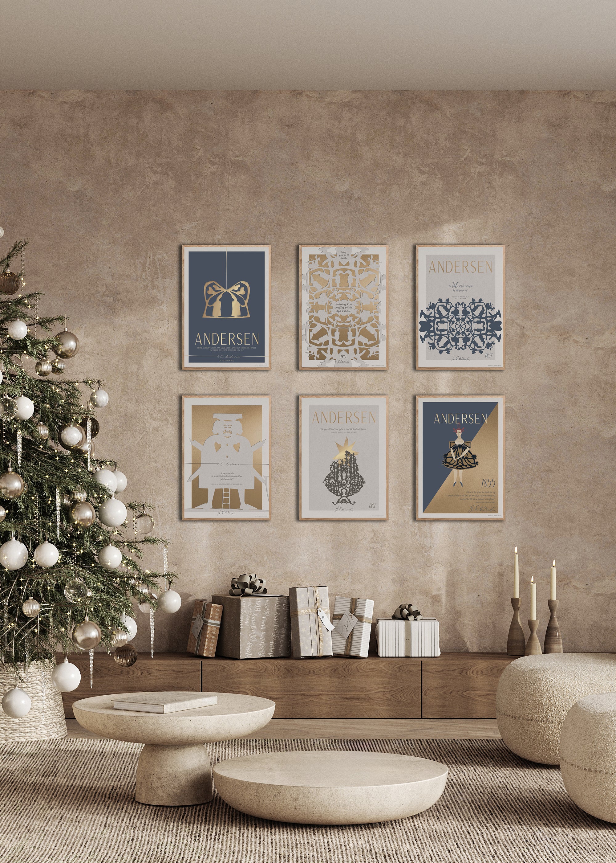 ChiCura Posters H.C. Andersen - Tak Posters / H.C. Andersen Christmas 2. Dansk Plakat Citater