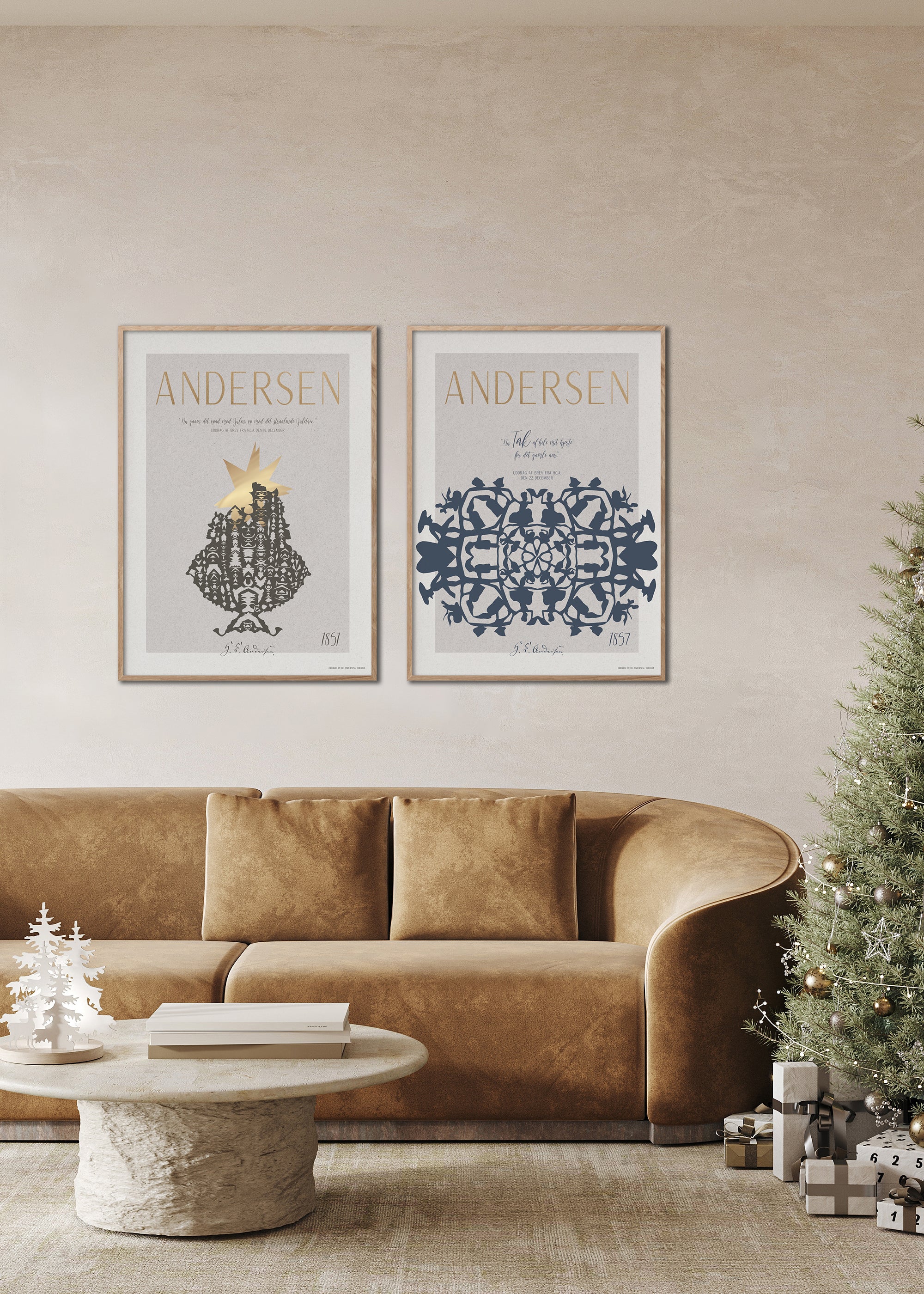 ChiCura Posters H.C. Andersen - Tak Posters / H.C. Andersen Christmas 2. Dansk Plakat Citater