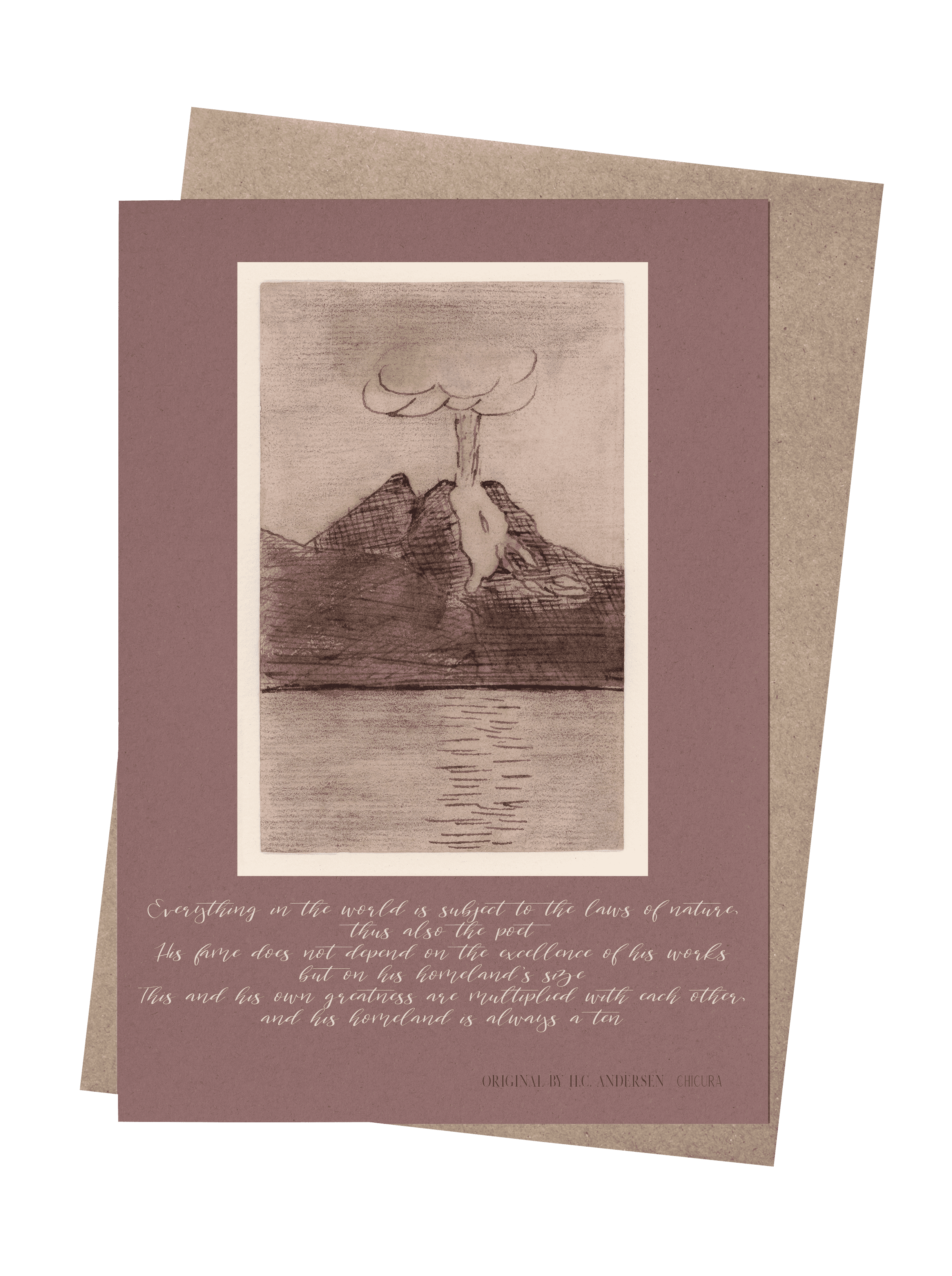 ChiCura Living, Art & Frames H.C. Andersen - The Eruption of Vesuvius Art Cards
