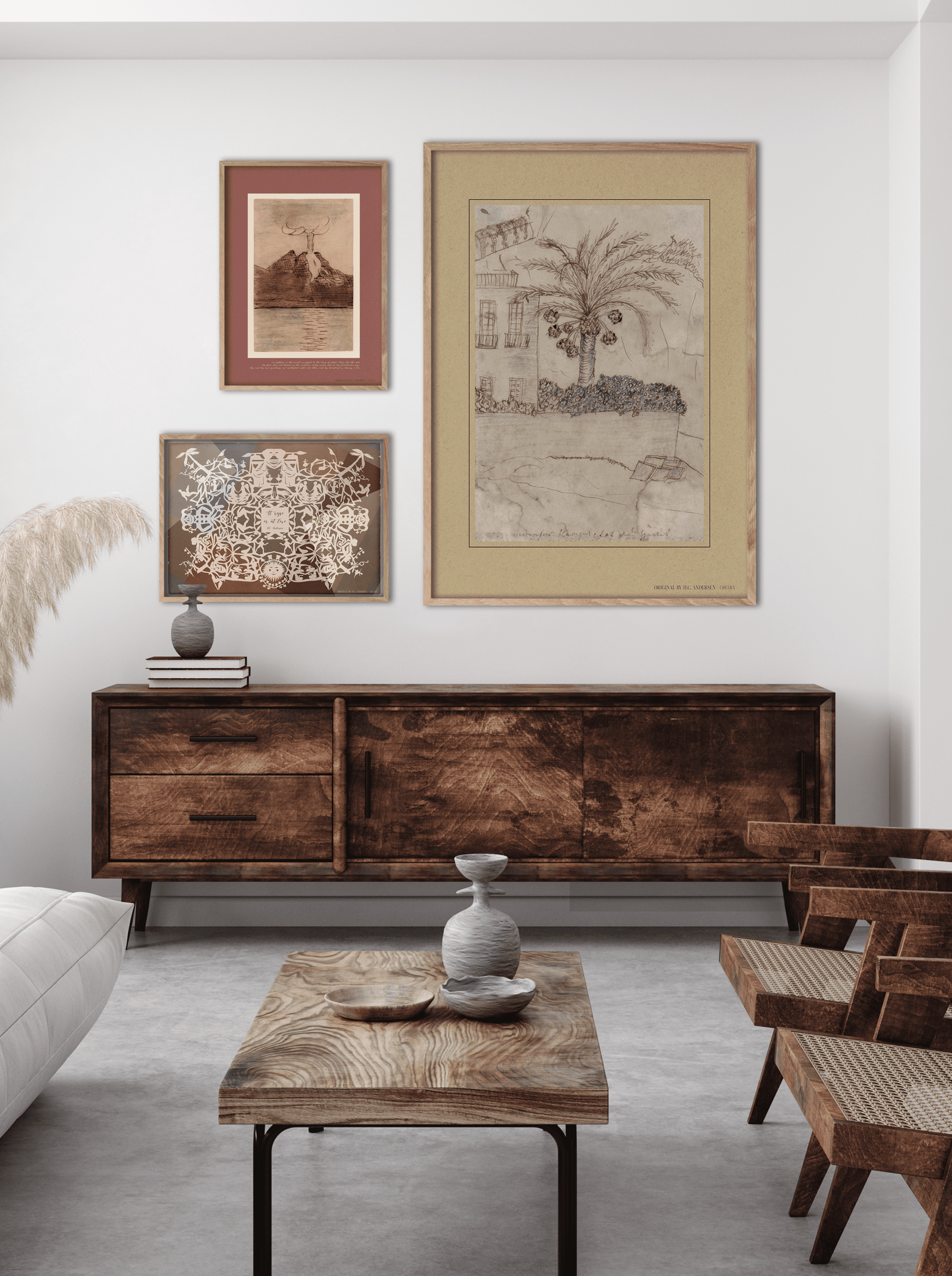 ChiCura Living, Art & Frames H.C. Andersen - The Eruption of Vesuvius Art Cards