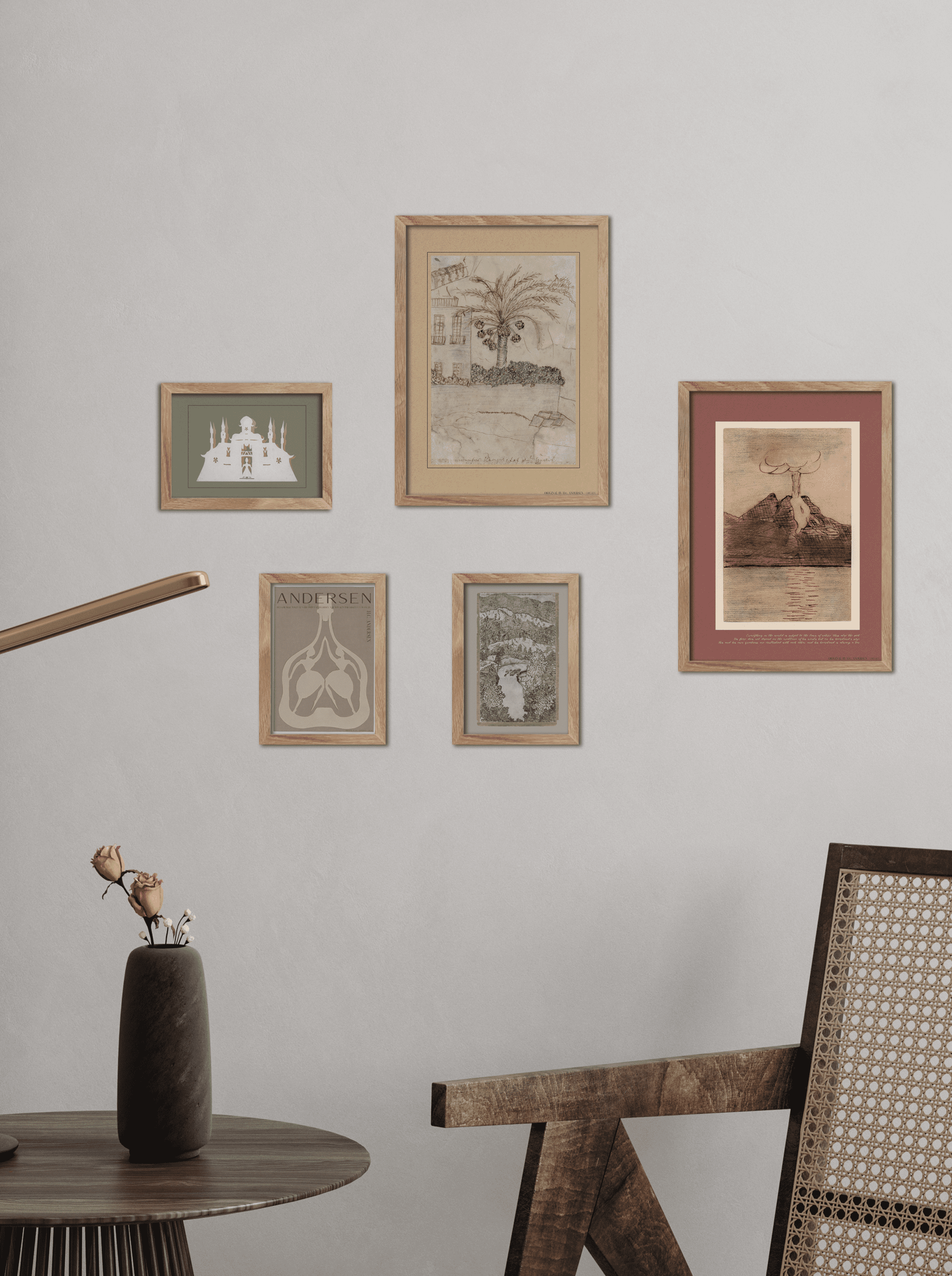 ChiCura Living, Art & Frames H.C. Andersen - The Eruption of Vesuvius Art Cards