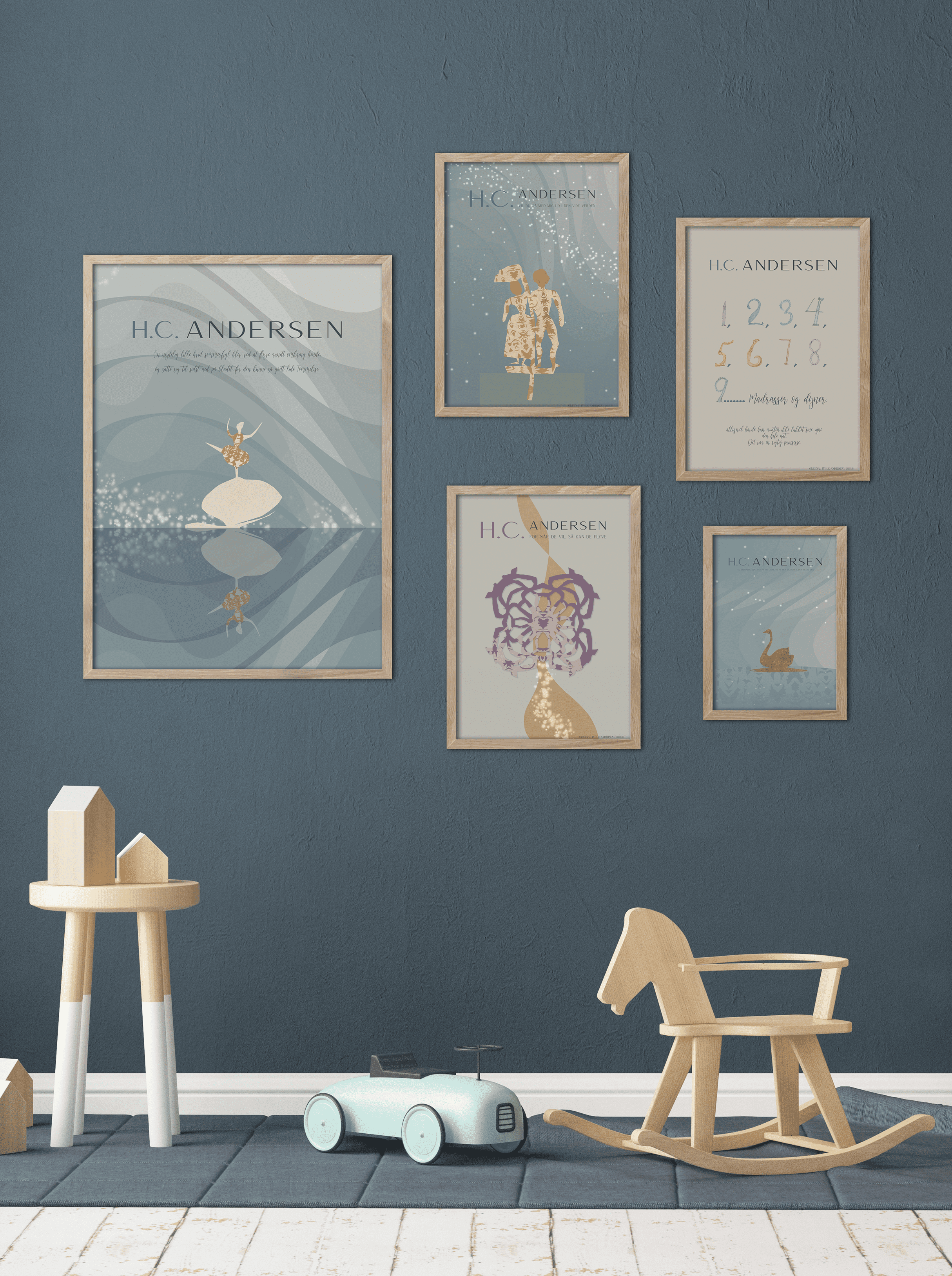 ChiCura Living, Art & Frames H.C. Andersen - Tommelise Art Cards Kids 2. Dansk Plakat Citater