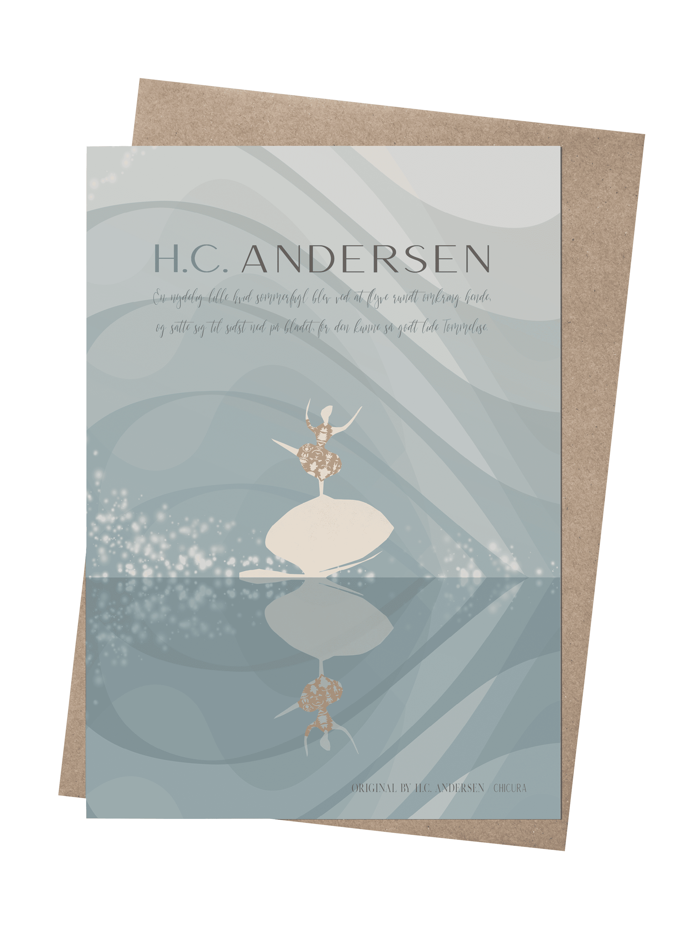 ChiCura Living, Art & Frames H.C. Andersen - Tommelise Art Cards Kids 2. Dansk Plakat Citater