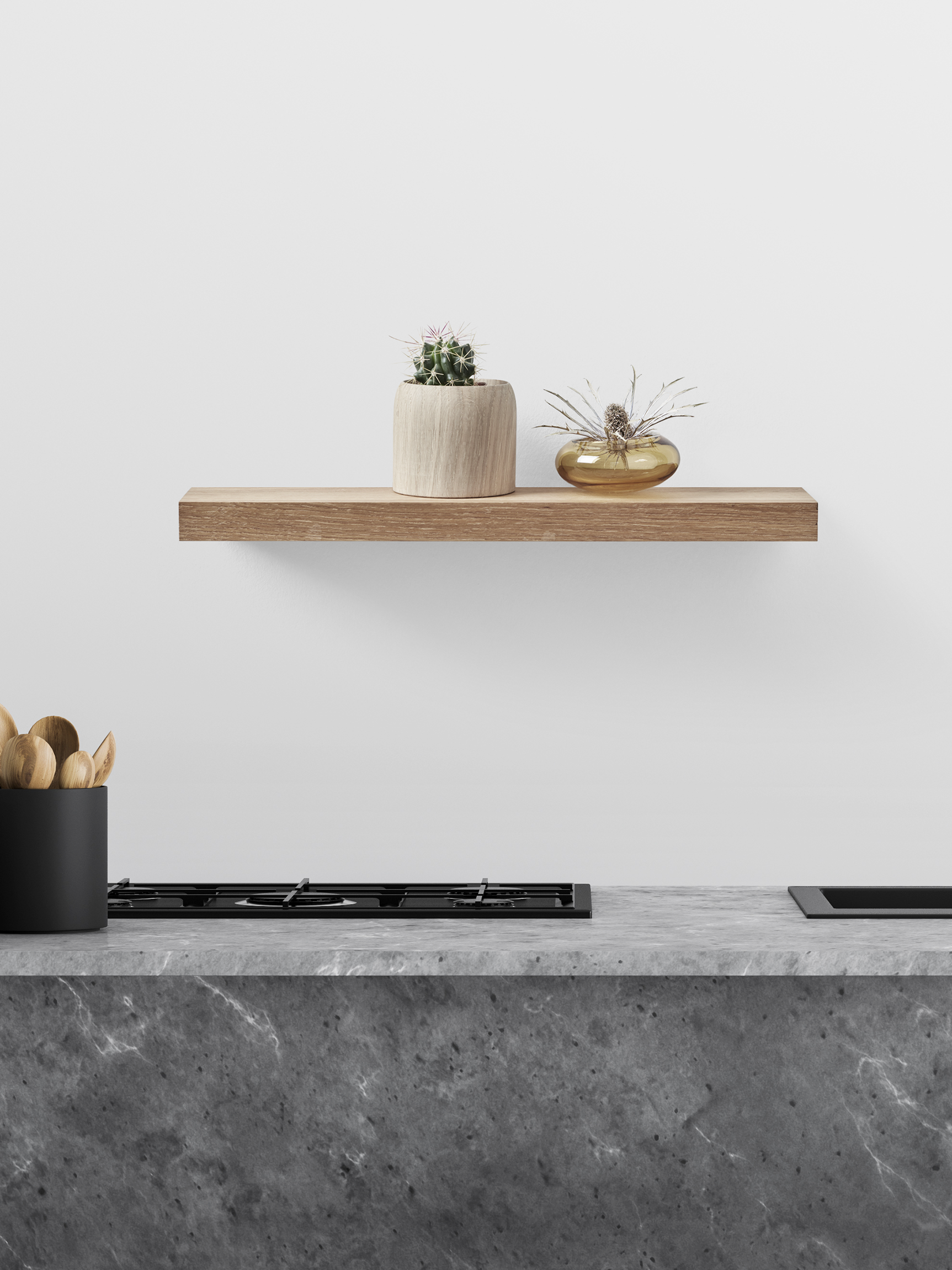 ChiCura Living, Art & Frames Tabula Hylde CC3 Egetræ - 45 cm Living / Shelves, Racks & Hooks Oak