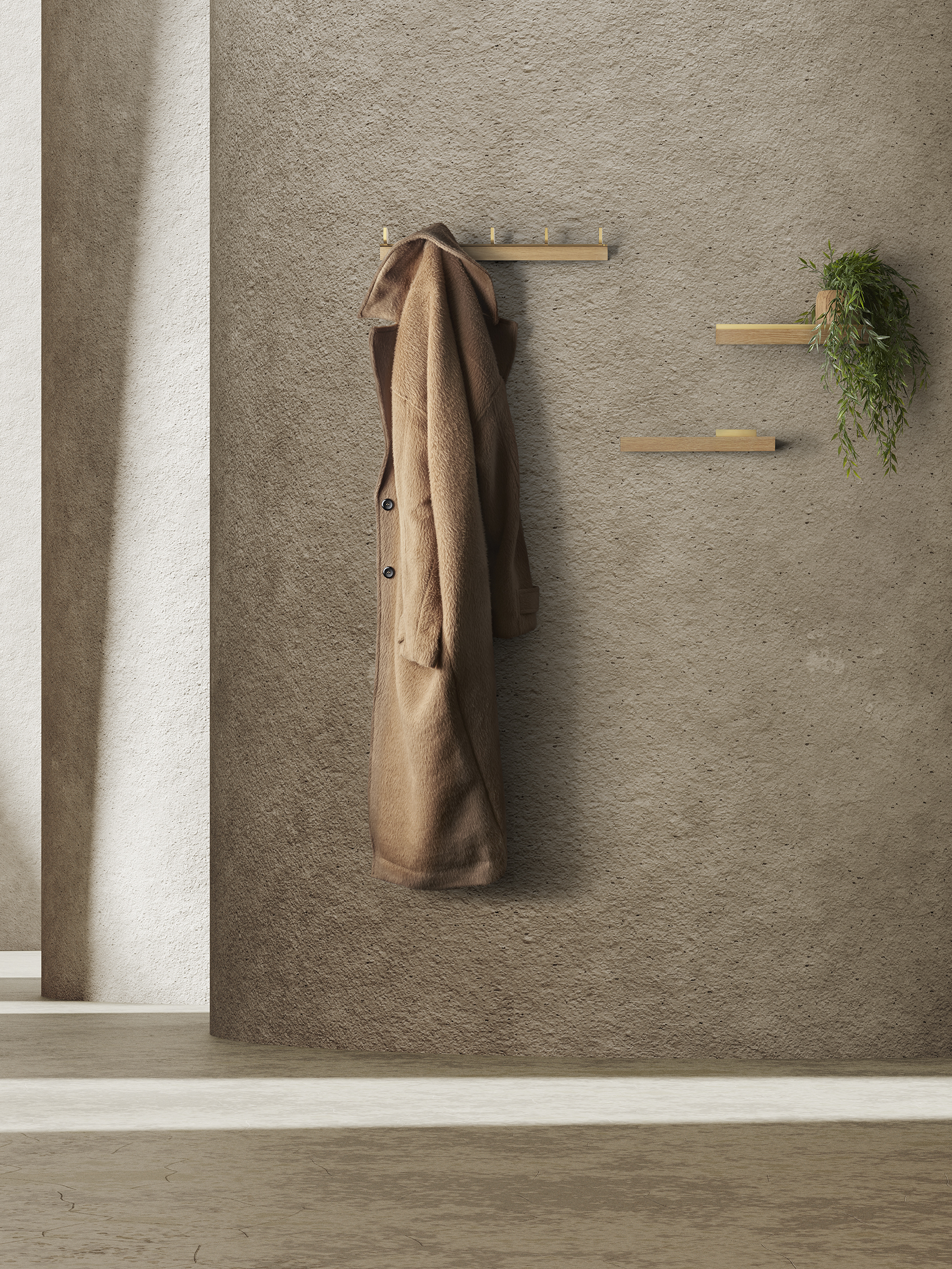 ChiCura Living, Art & Frames Tabula Knagerække Egetræ - 45 cm Living / Shelves, Racks & Hooks Oak