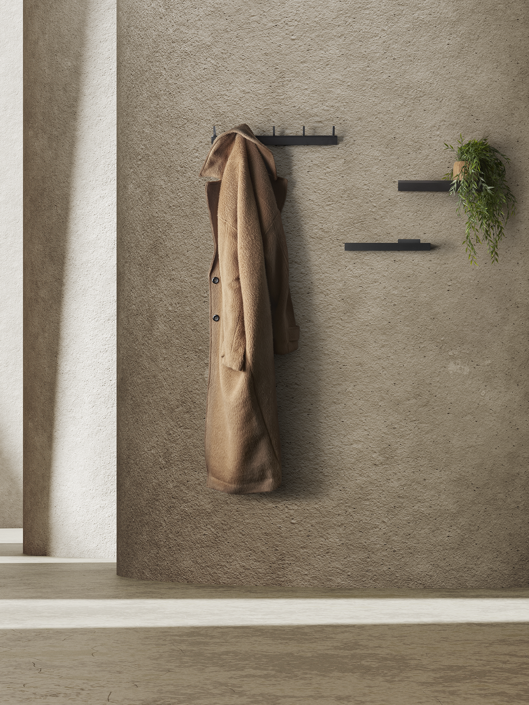 ChiCura Living, Art & Frames Tabula Knagerække Sort - 45 cm Living / Shelves, Racks & Hooks Black