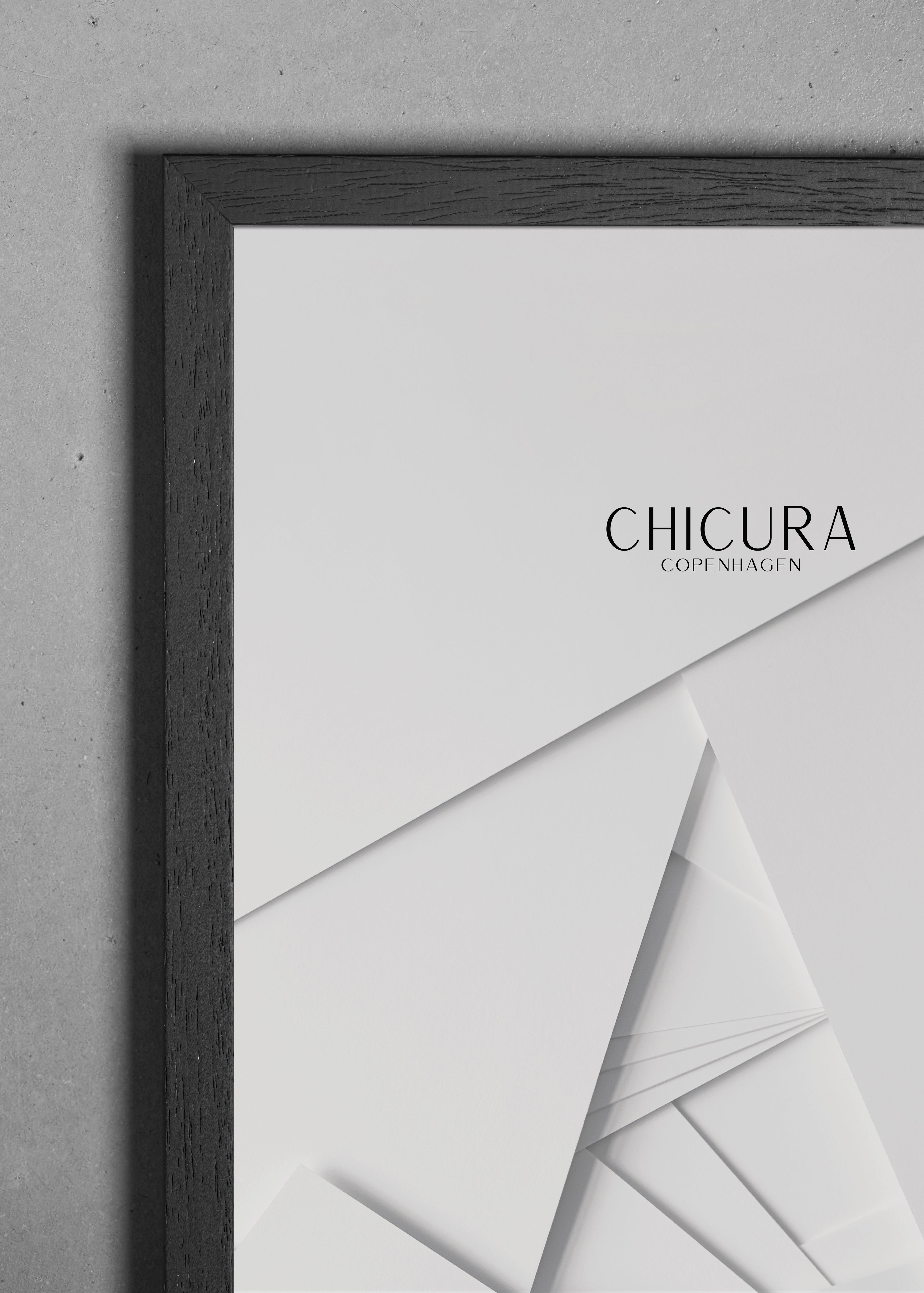 ChiCura Living, Art & Frames Træramme - 100x140cm - Sort - Anti-Reflektiv Akrylglas Frames / Wood Solid Black